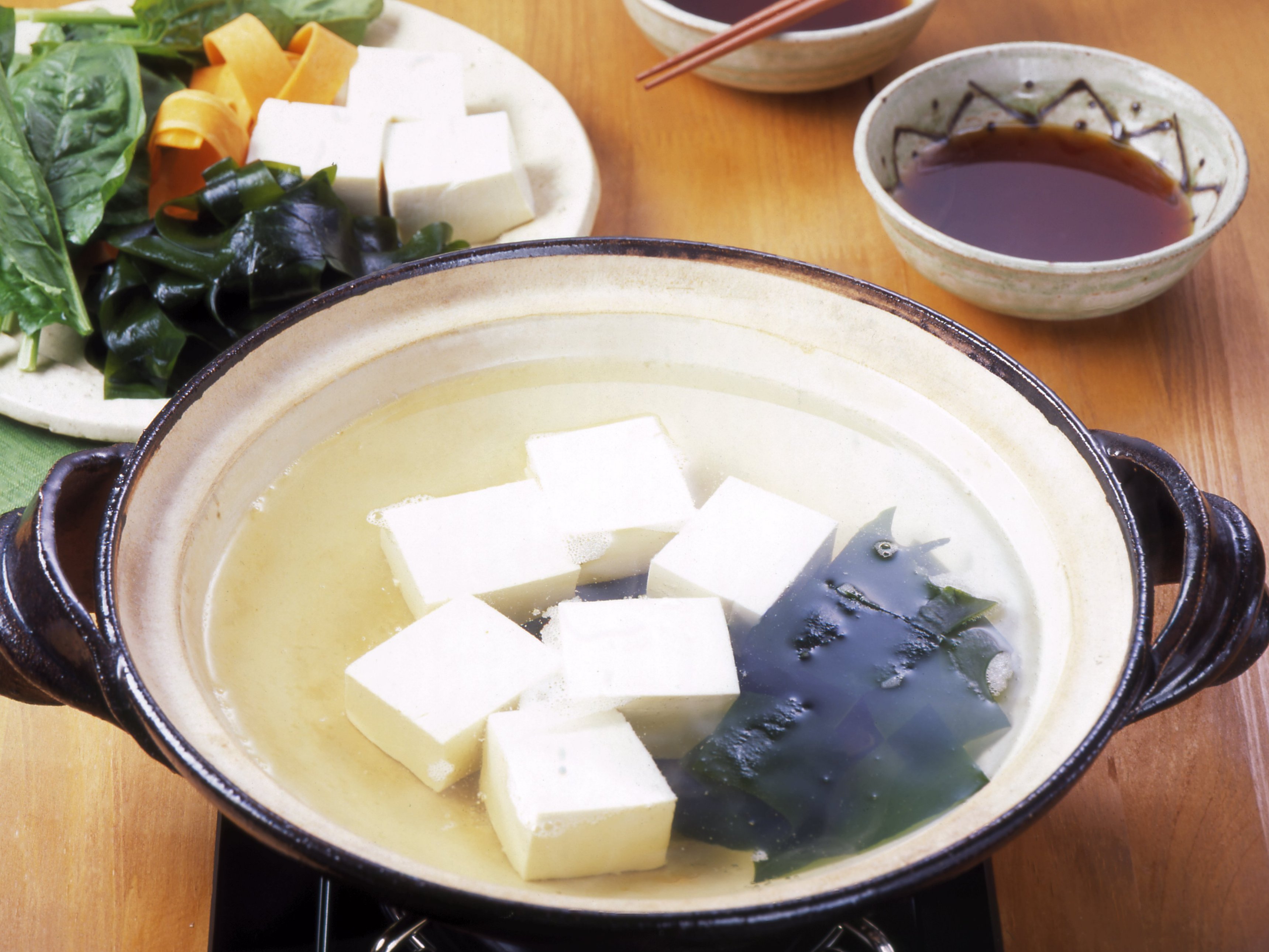 わかめとほうれんそうの湯豆腐のレシピ・作り方