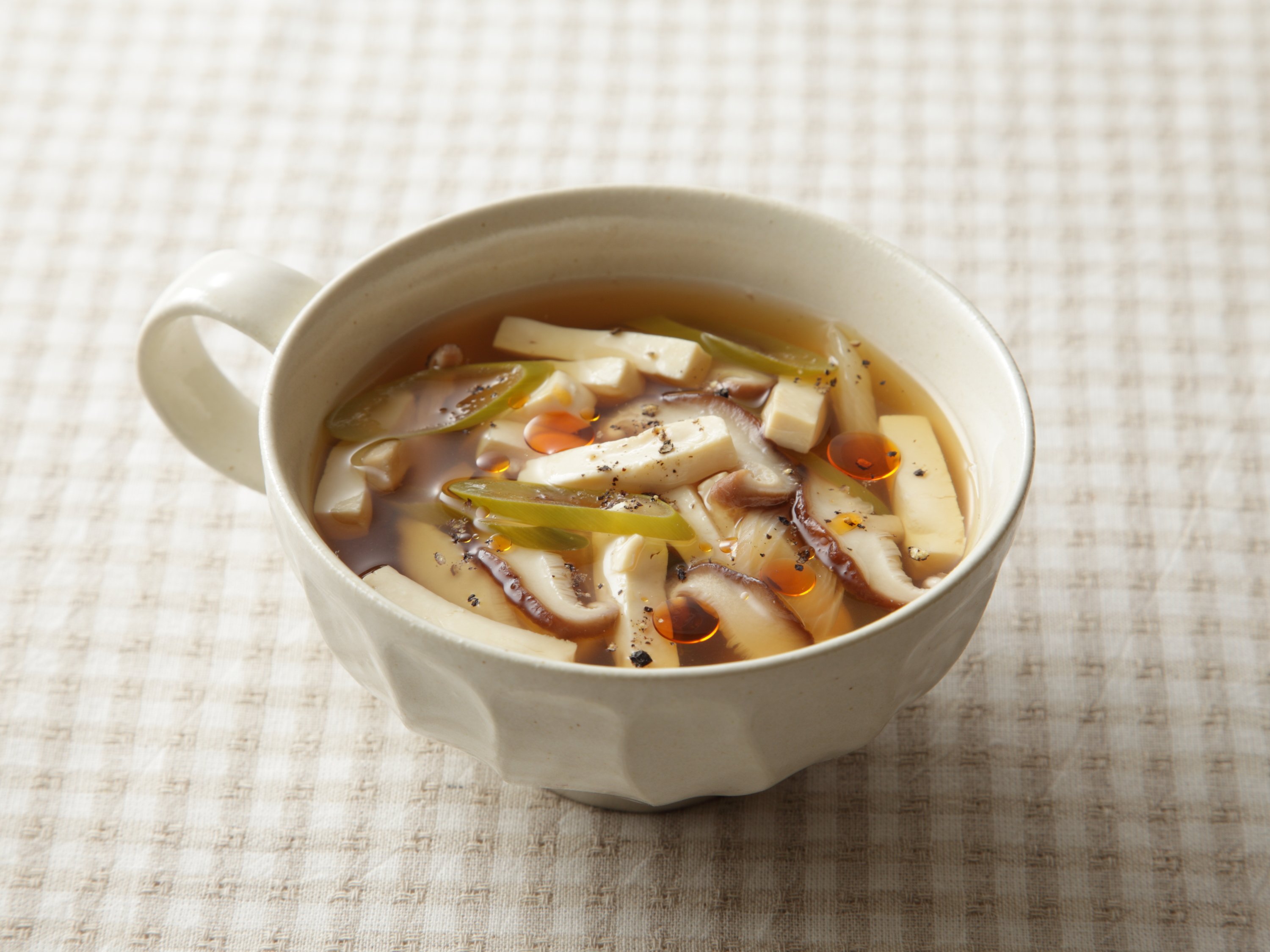 豆腐の中華酢っぱ辛カップスープのレシピ・作り方