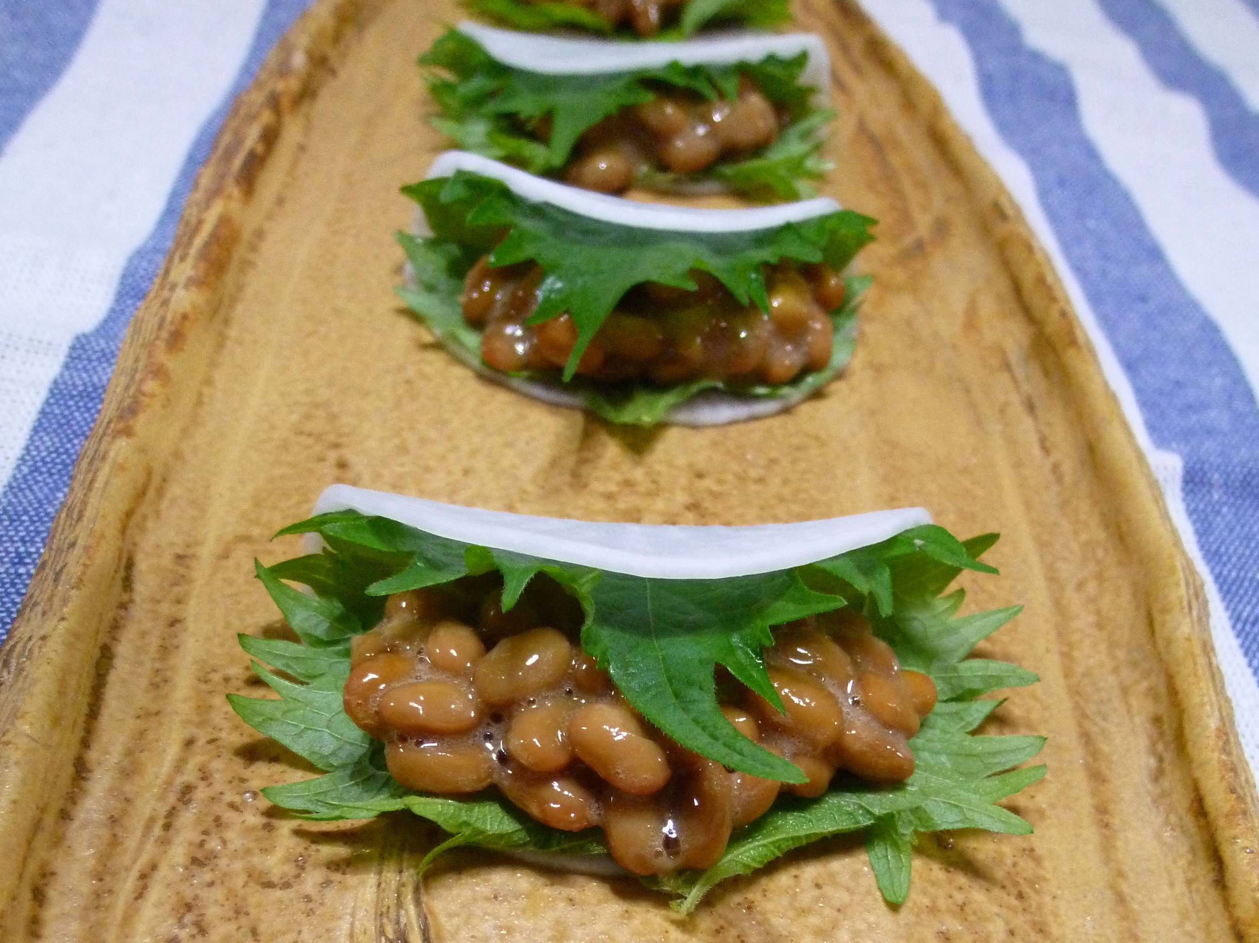 納豆の大根サンドのレシピ・作り方