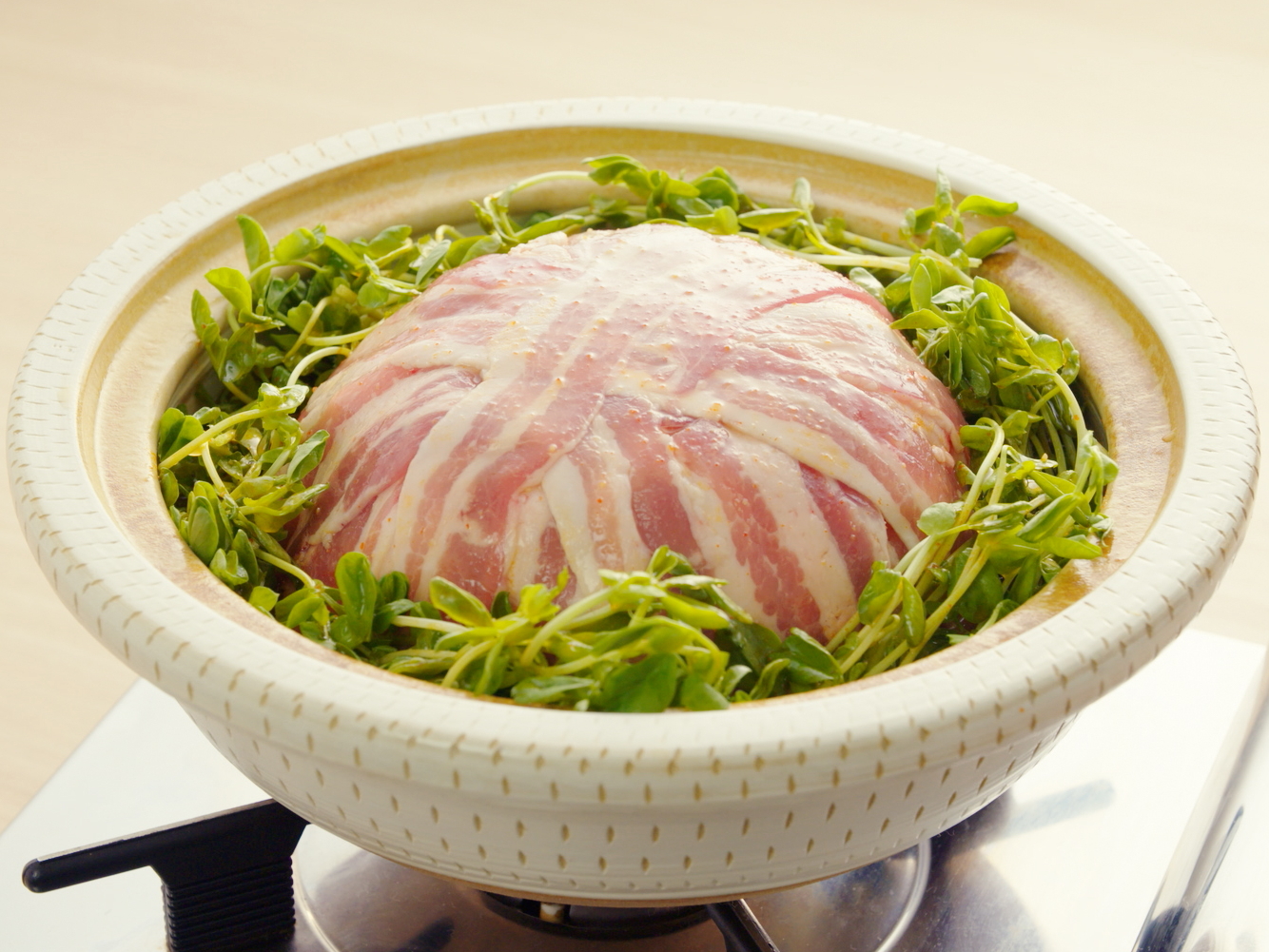 豚肉のドーム鍋（野菜１／２日分）のレシピ・作り方