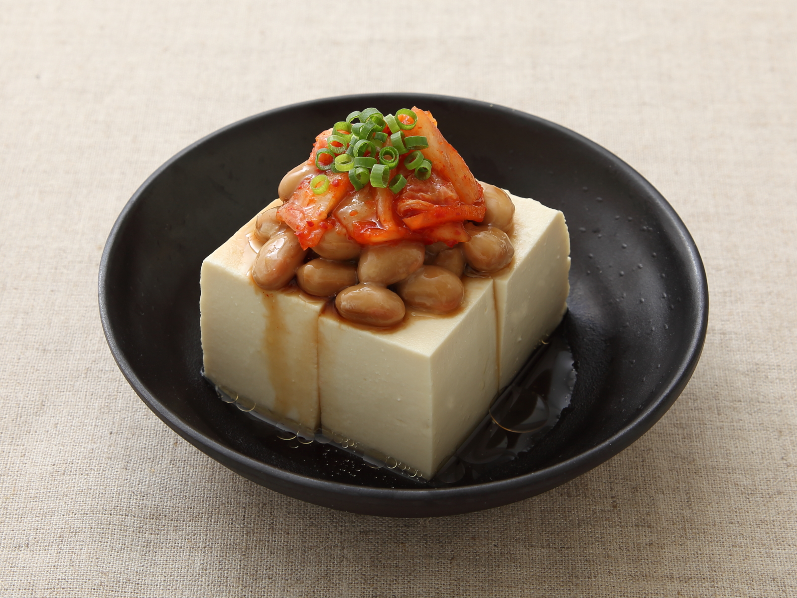キムチ納豆豆腐のレシピ・作り方