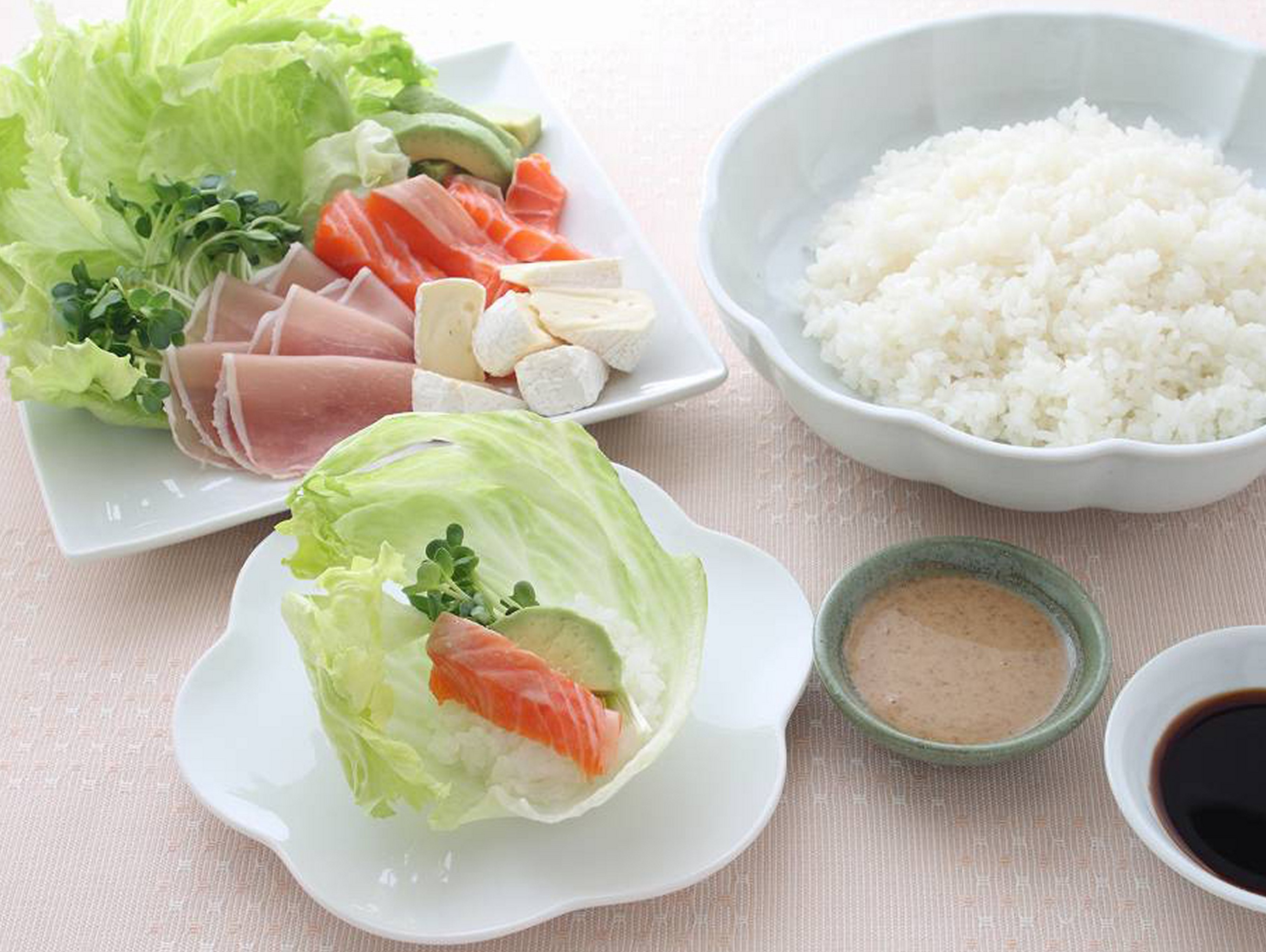 レタス手巻き寿司のレシピ・作り方