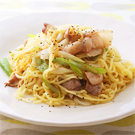 ねぎたっぷり豚肉塩焼きそば