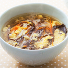 もずくと野菜の卵とじスープ