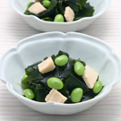 枝豆とわかめとツナの酢の物