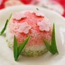 おわんでつくる桃花寿司