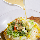 アボカドとカニかまのサラダ素麺