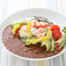 海老アボカドのサラダカレー
