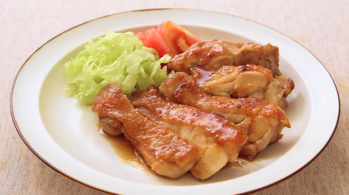鶏の黒酢照り焼き