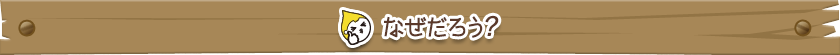 なぜだろう?