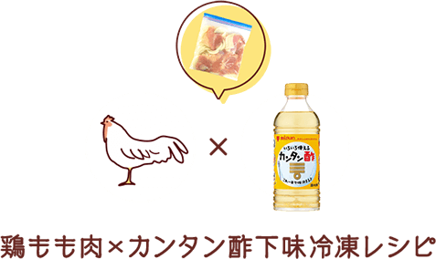 鶏もも肉×カンタン酢下味冷凍レシピ