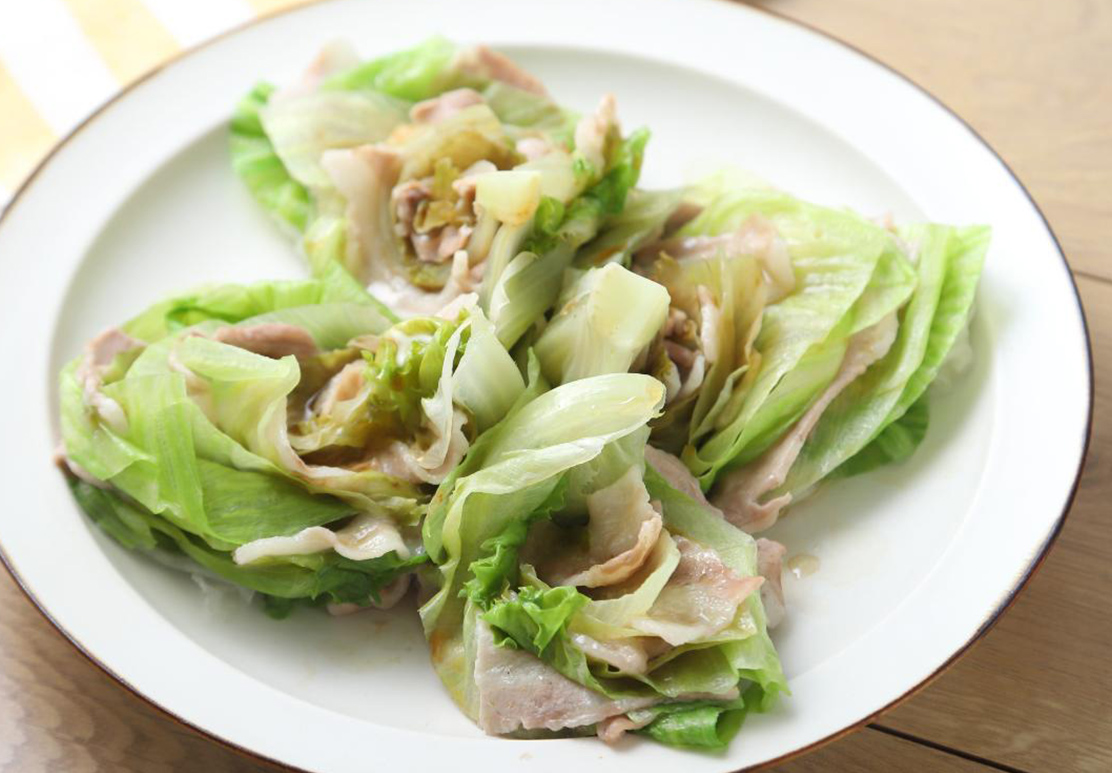 まるごとレタスと豚肉の楽うまレンジ蒸し