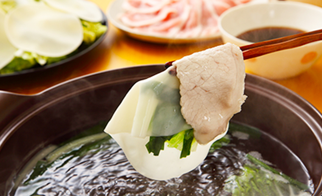 餃子の皮でもちっと豚しゃぶ