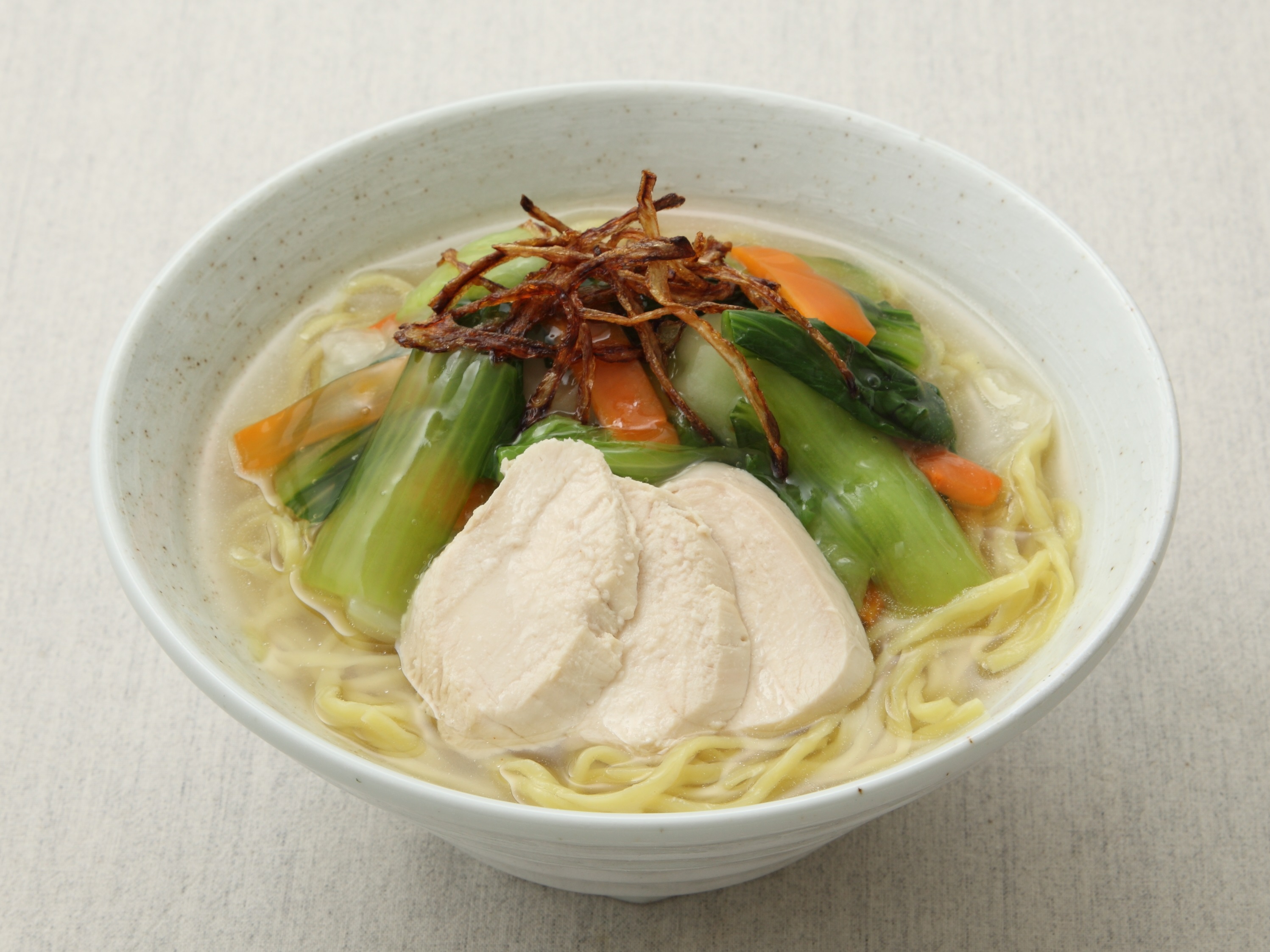 ゆで鶏と白菜のゆず塩あんかけラーメン