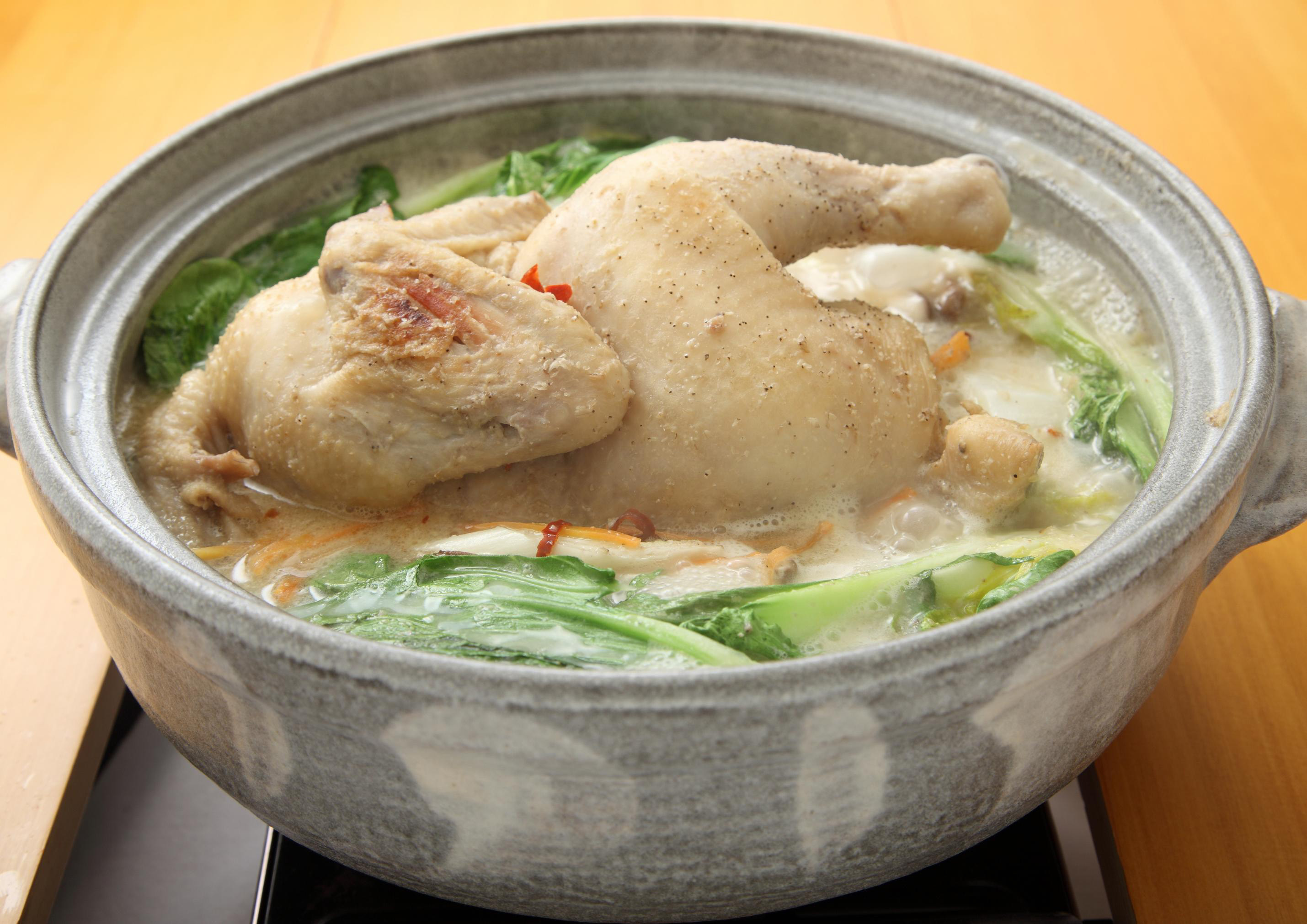 鶏のごま豆乳なべ