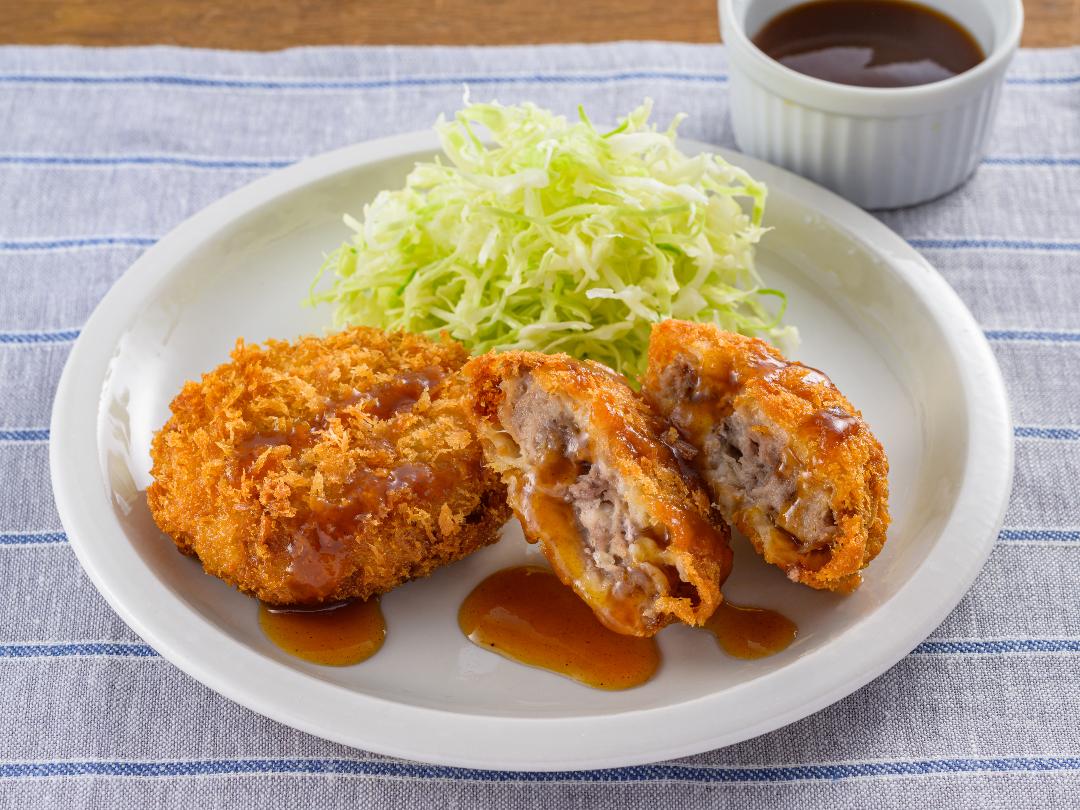 メンチカツ（１食あたりの「いいこと酢　ソースタイプ」摂取量　１５ｍｌ）のレシピ・作り方