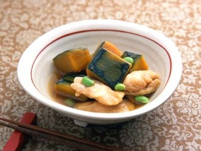 かぼちゃと鶏の治部煮風のレシピ・作り方