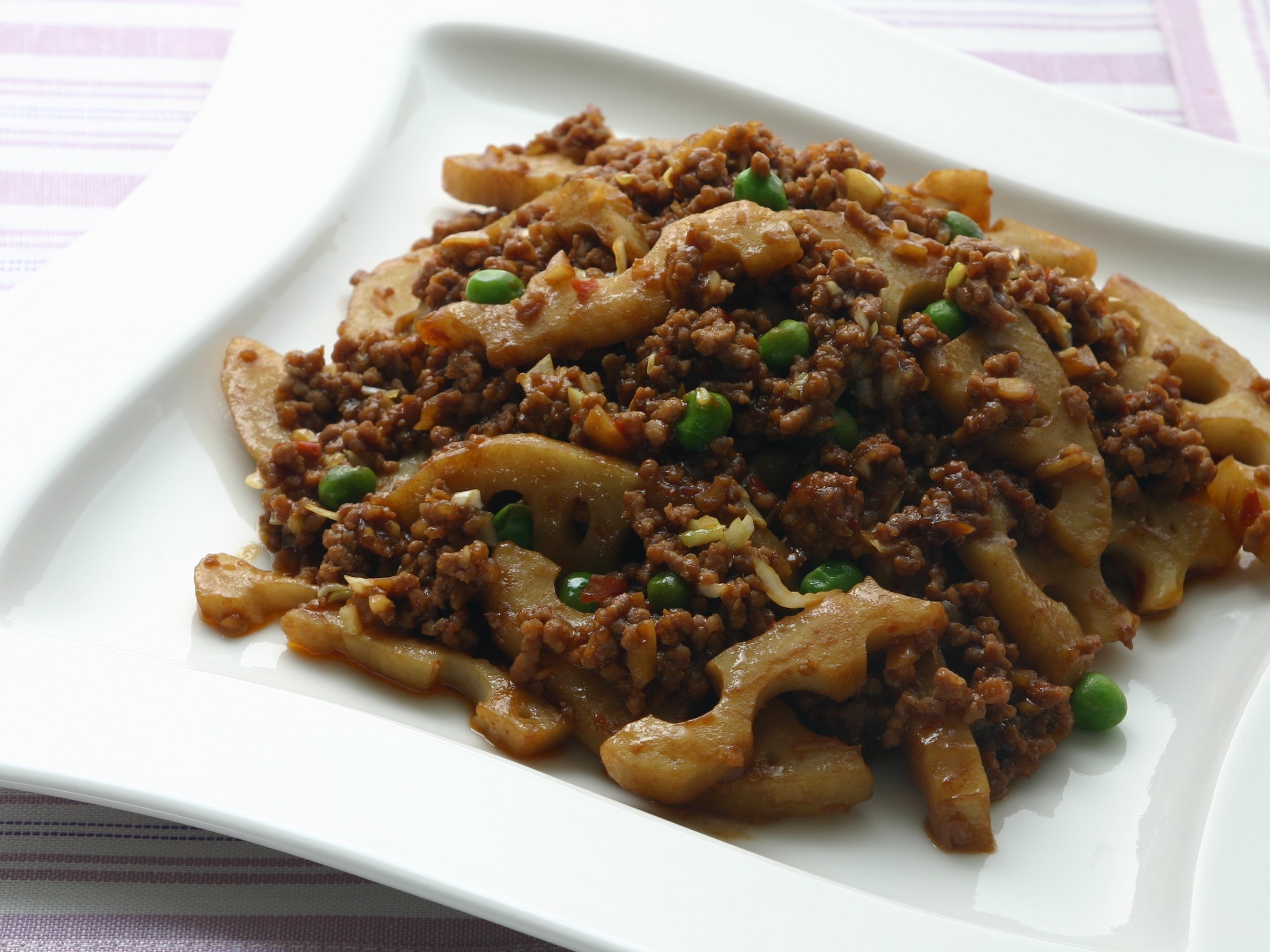 レンコンの肉味噌いため