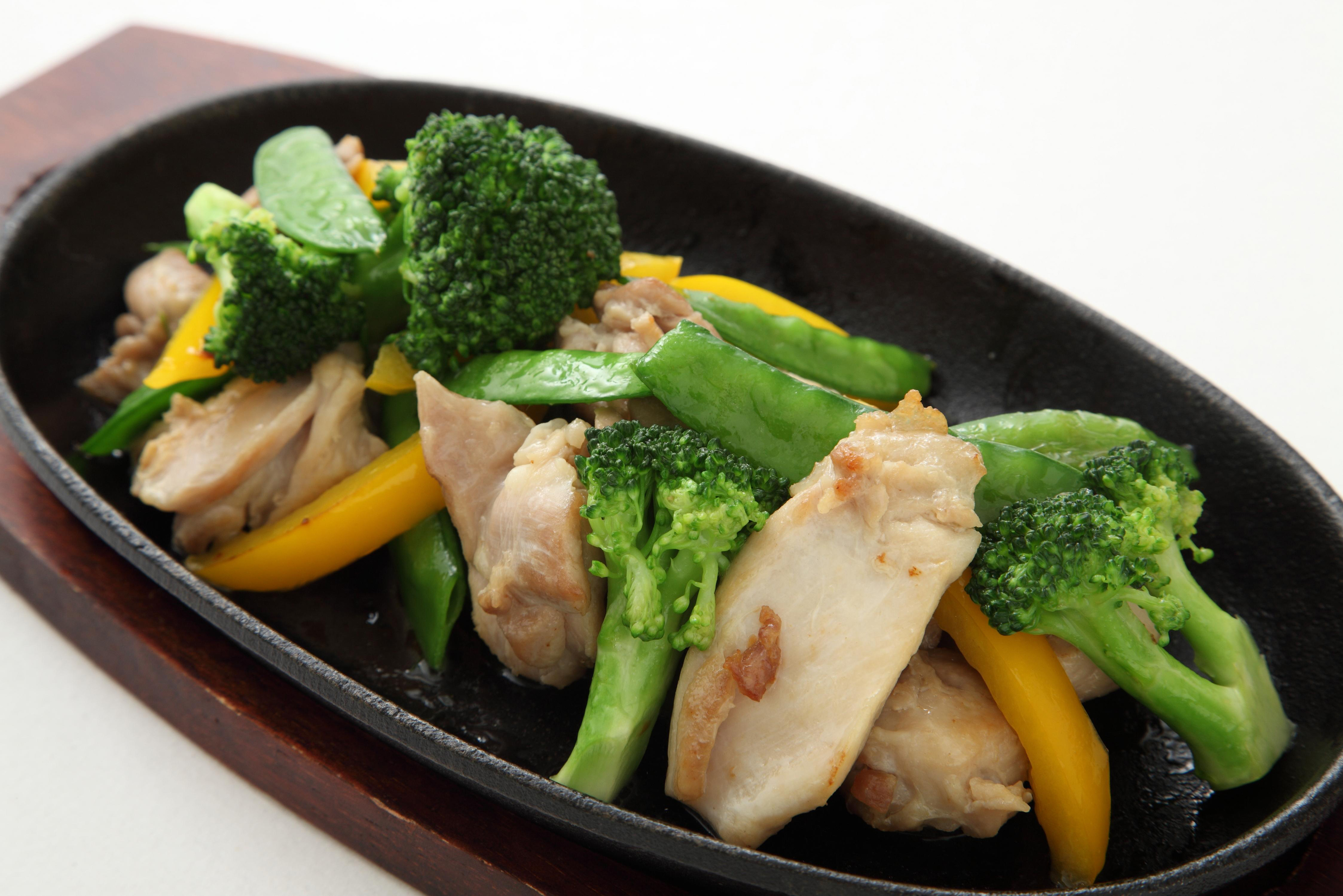 鶏肉と野菜の塩炒め