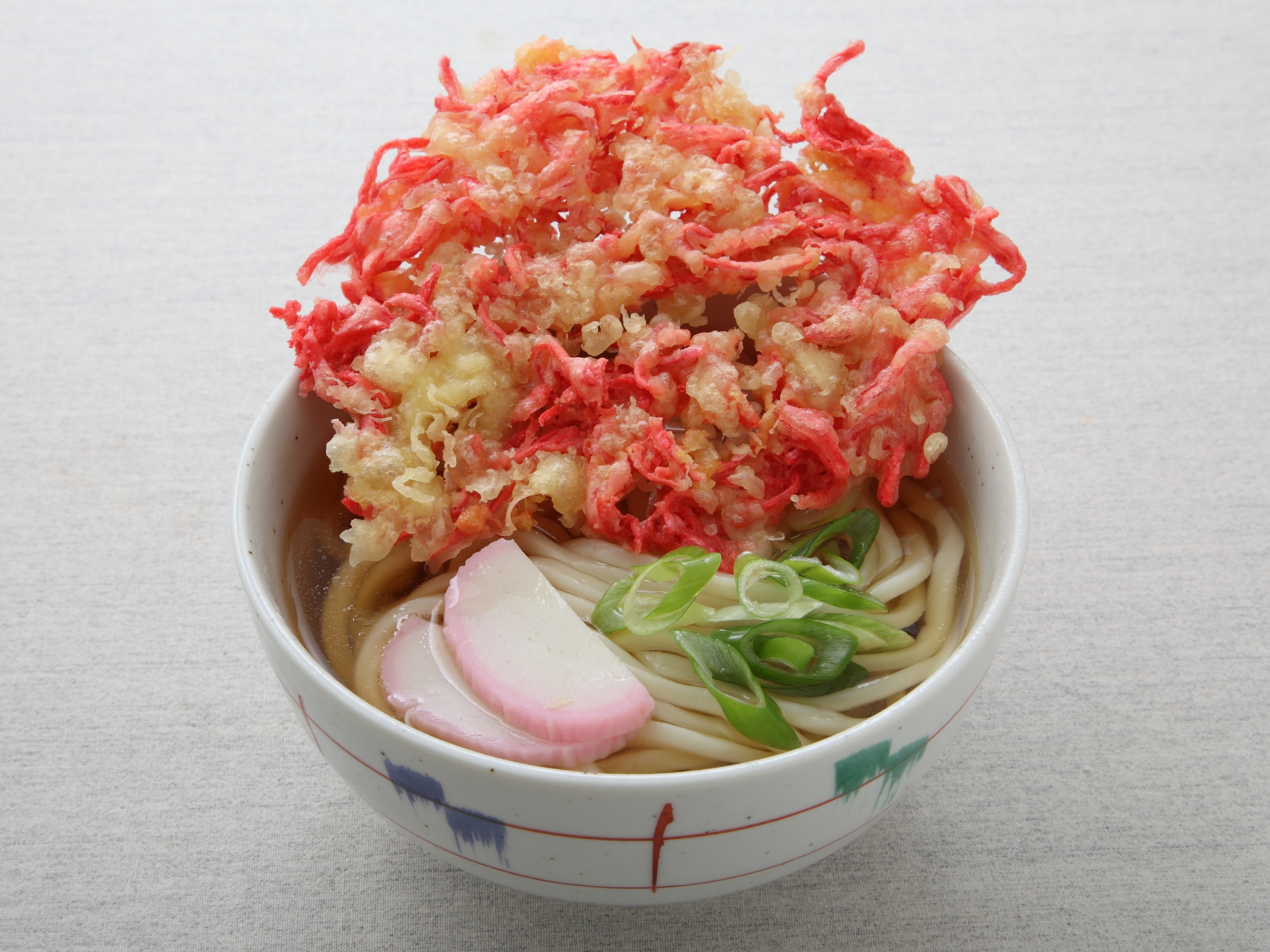 紅しょうがのかき揚げうどん