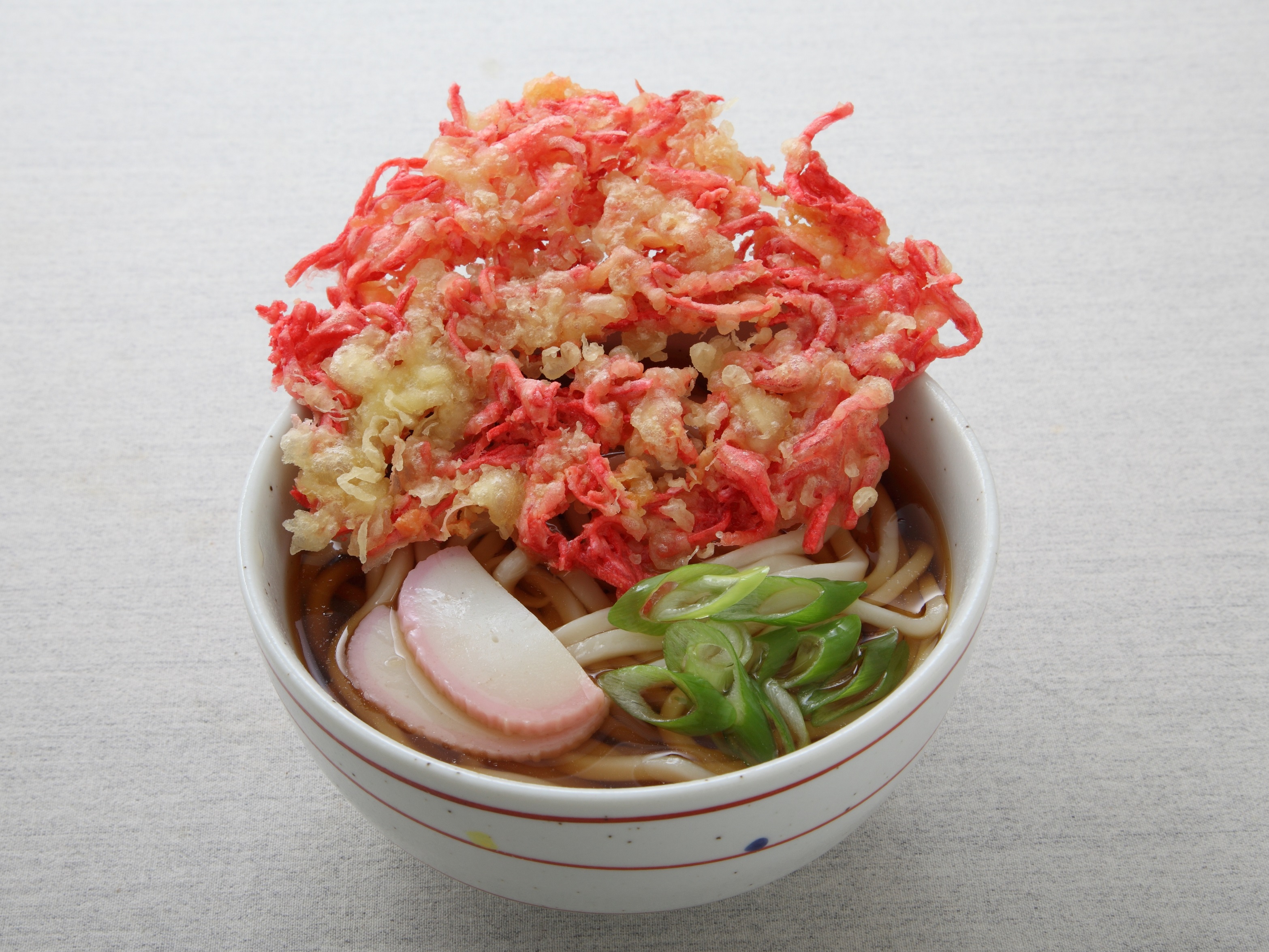 紅しょうがのかき揚げうどん