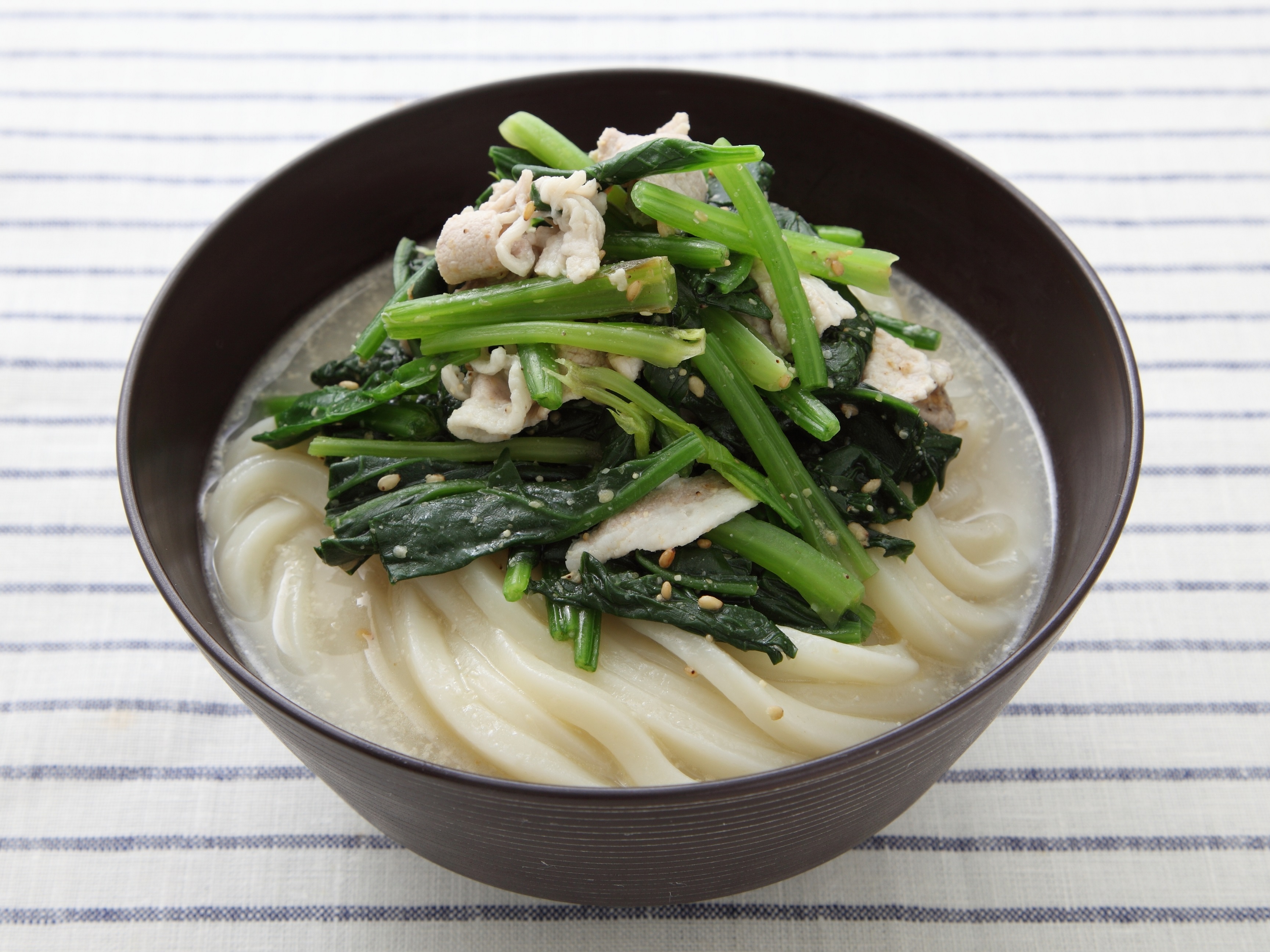 ごま豆乳仕立て　豚肉とほうれんそうのうどん