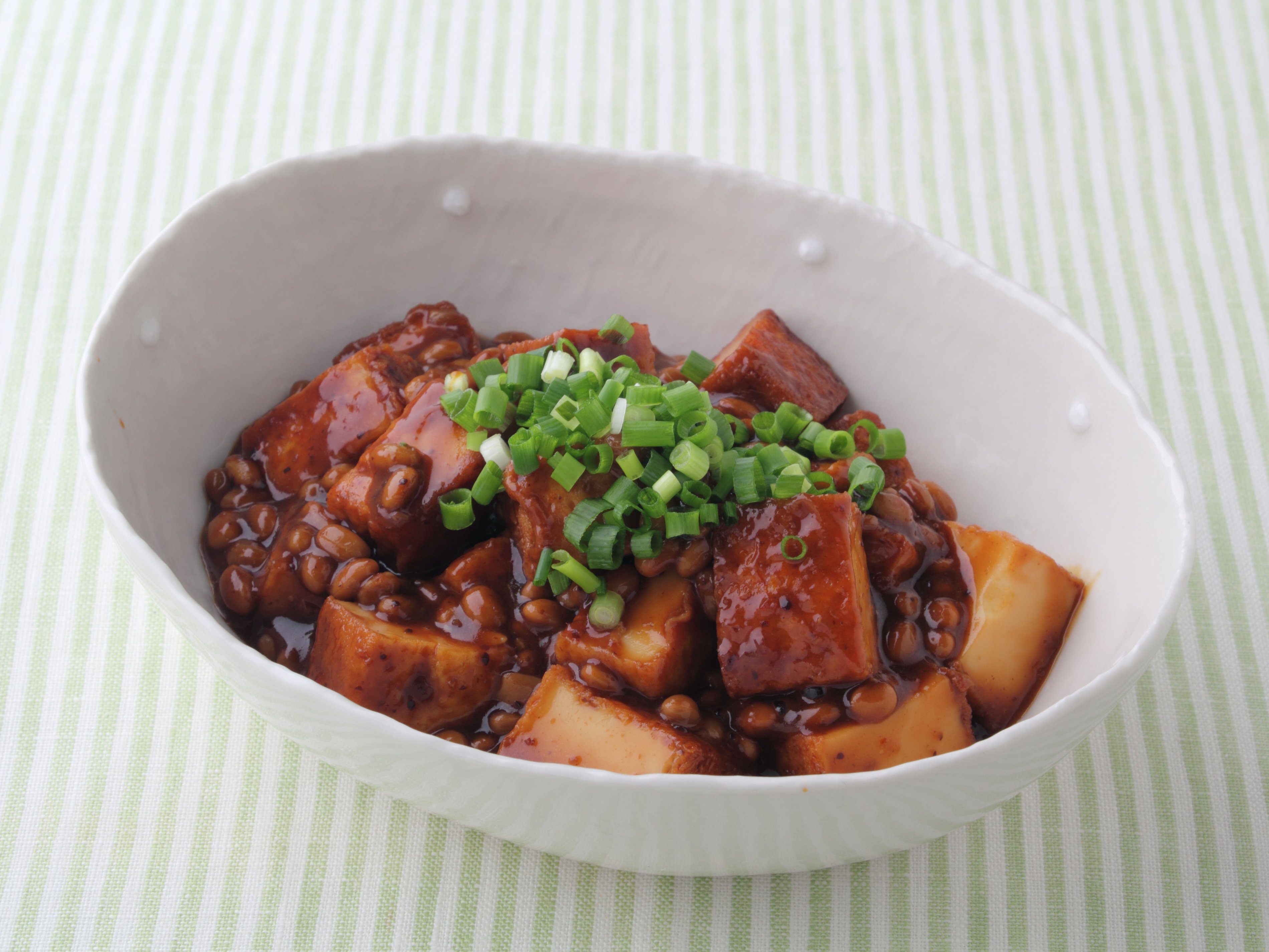 厚揚げの納豆麻婆のレシピ・作り方