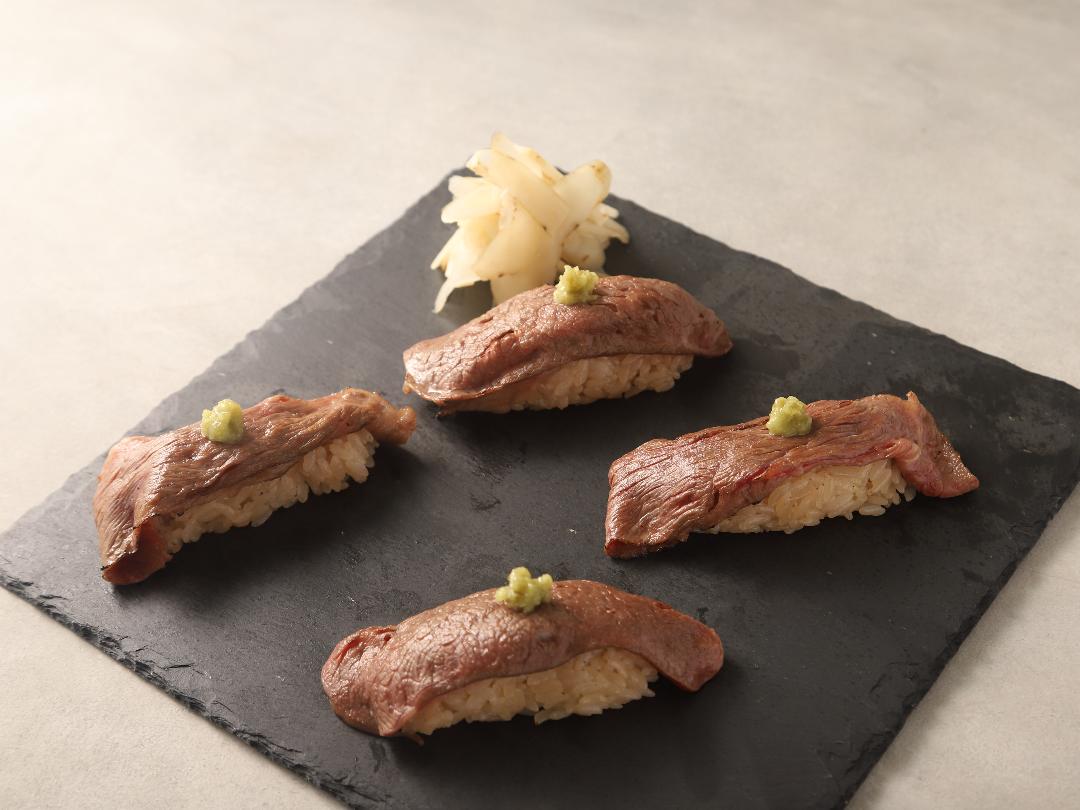 赤しゃりの炙り肉寿司
