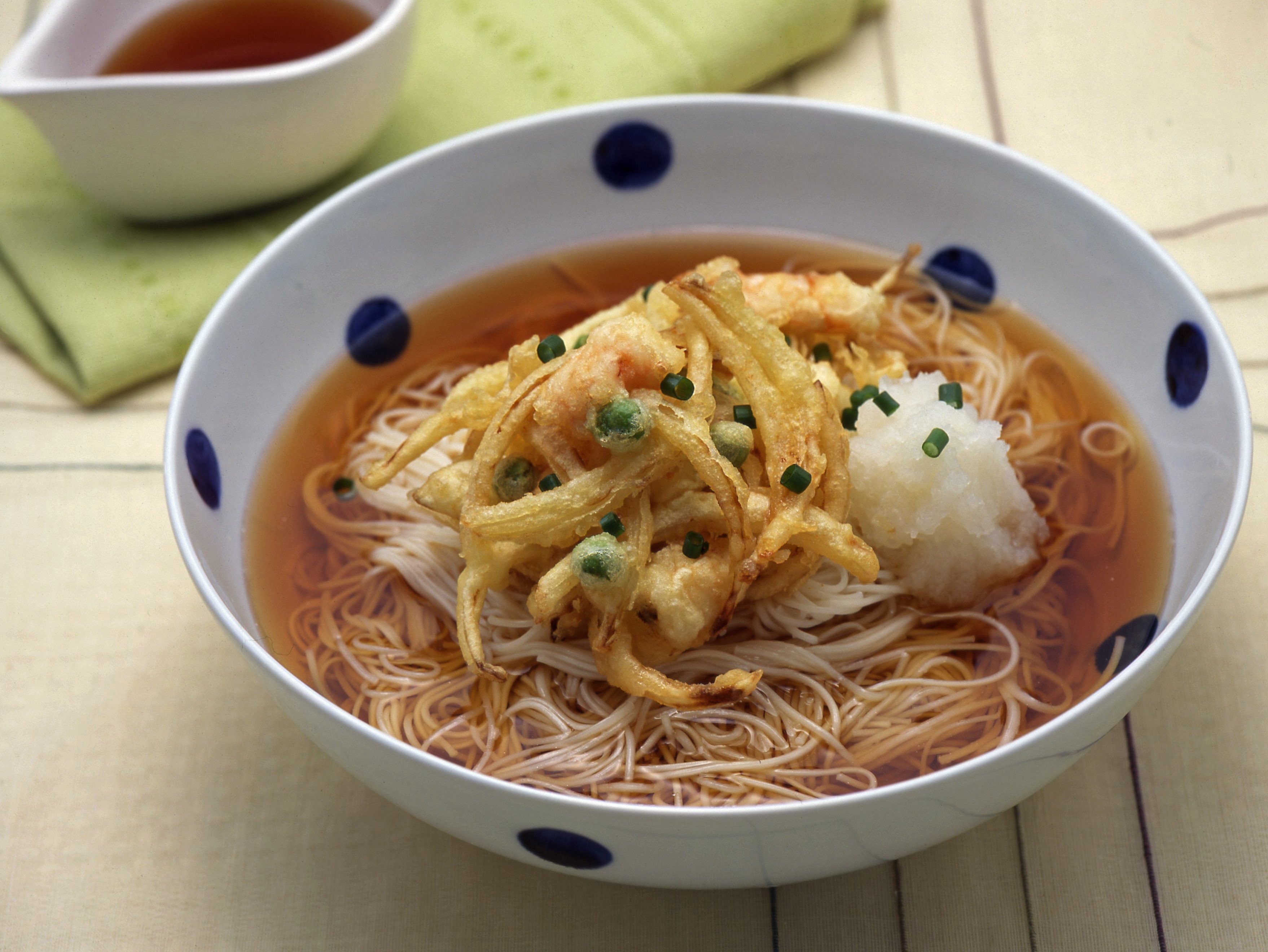 かき揚げそうめん　おろし大根のせのレシピ・作り方