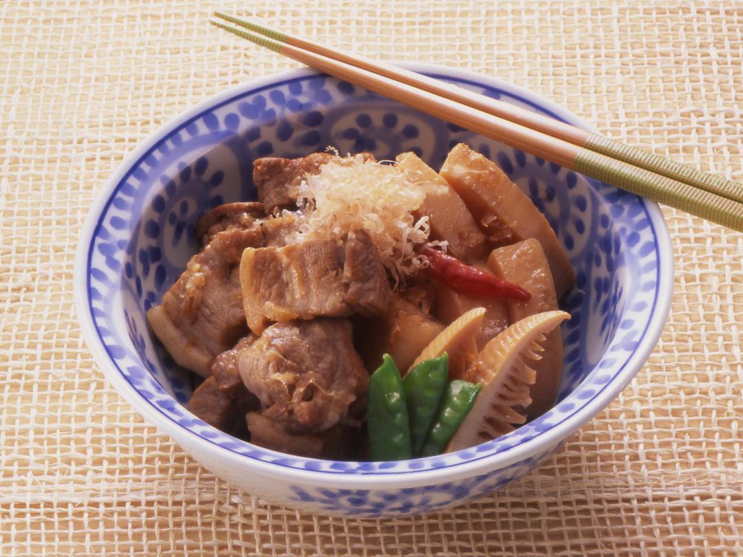 たけのこと豚肉の土佐煮のレシピ・作り方