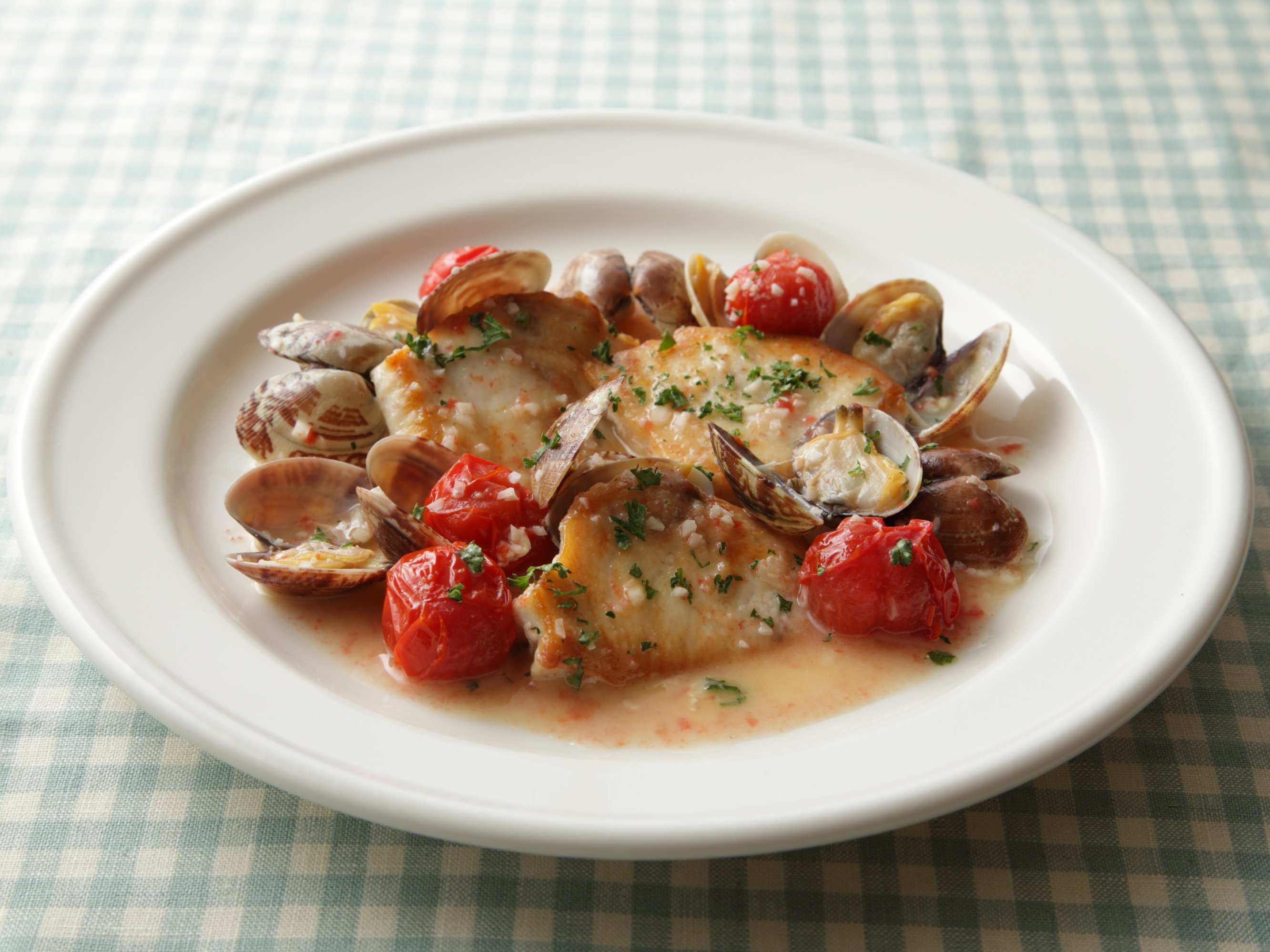 魚介とミニトマトのさっぱりイタリアン炒め