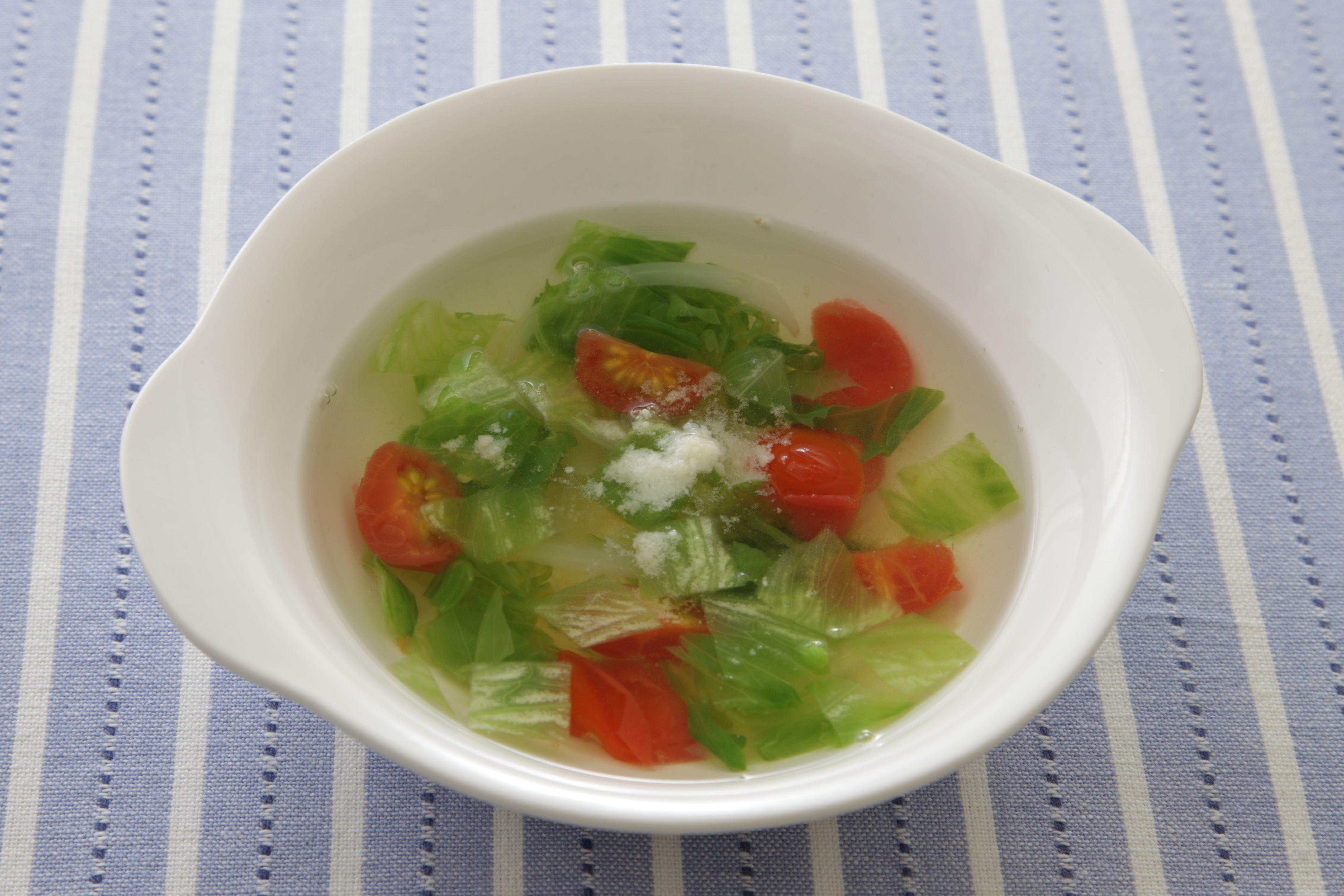 ミニトマトとレタスのスープのレシピ・作り方