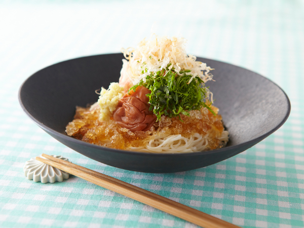 薬味山盛りそうめん グラニテ風のレシピ・作り方