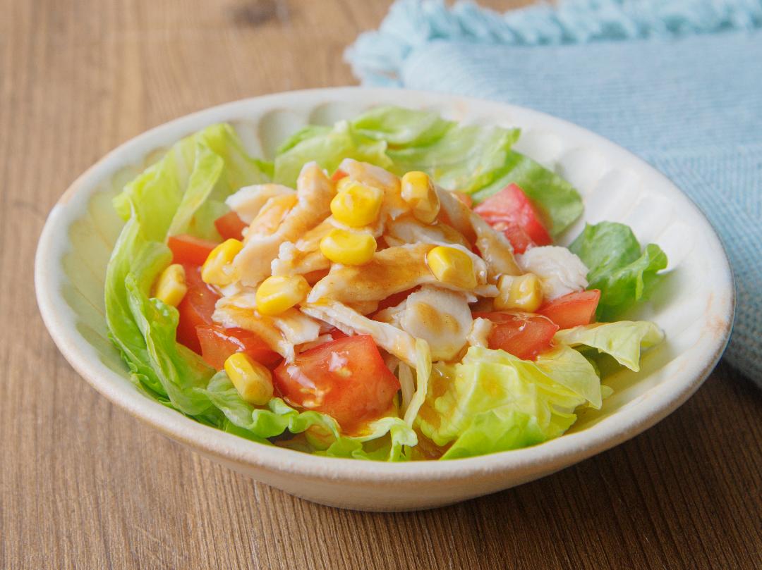 野菜サラダ（１食あたりの「いいこと酢　ソースタイプ」摂取量　１０ｍｌ）のレシピ・作り方