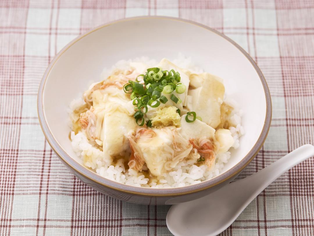 ５分であんかけ豆腐丼のレシピ・作り方