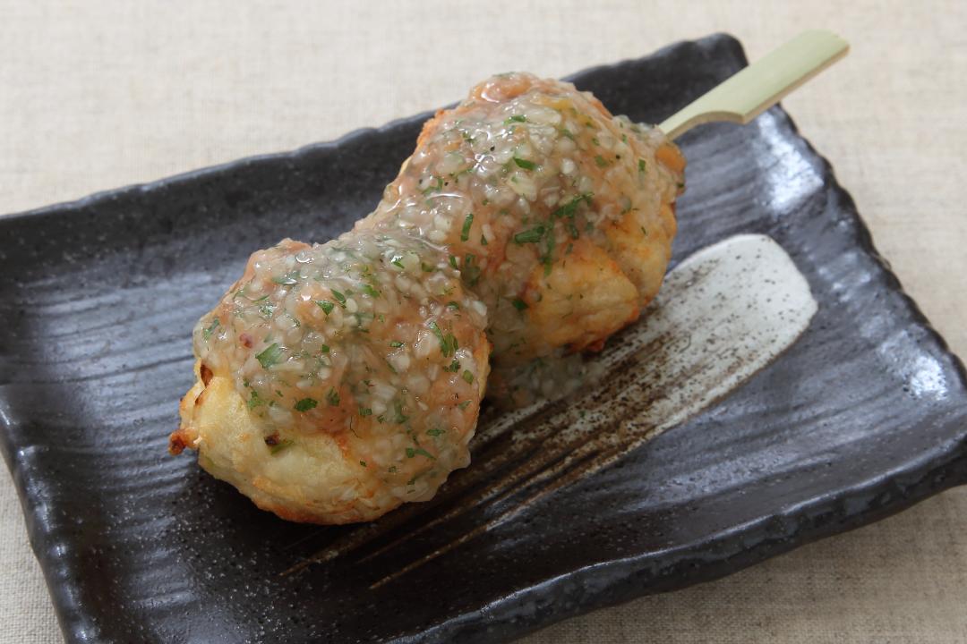 つくね　青じそたまねぎの梅風味ソース