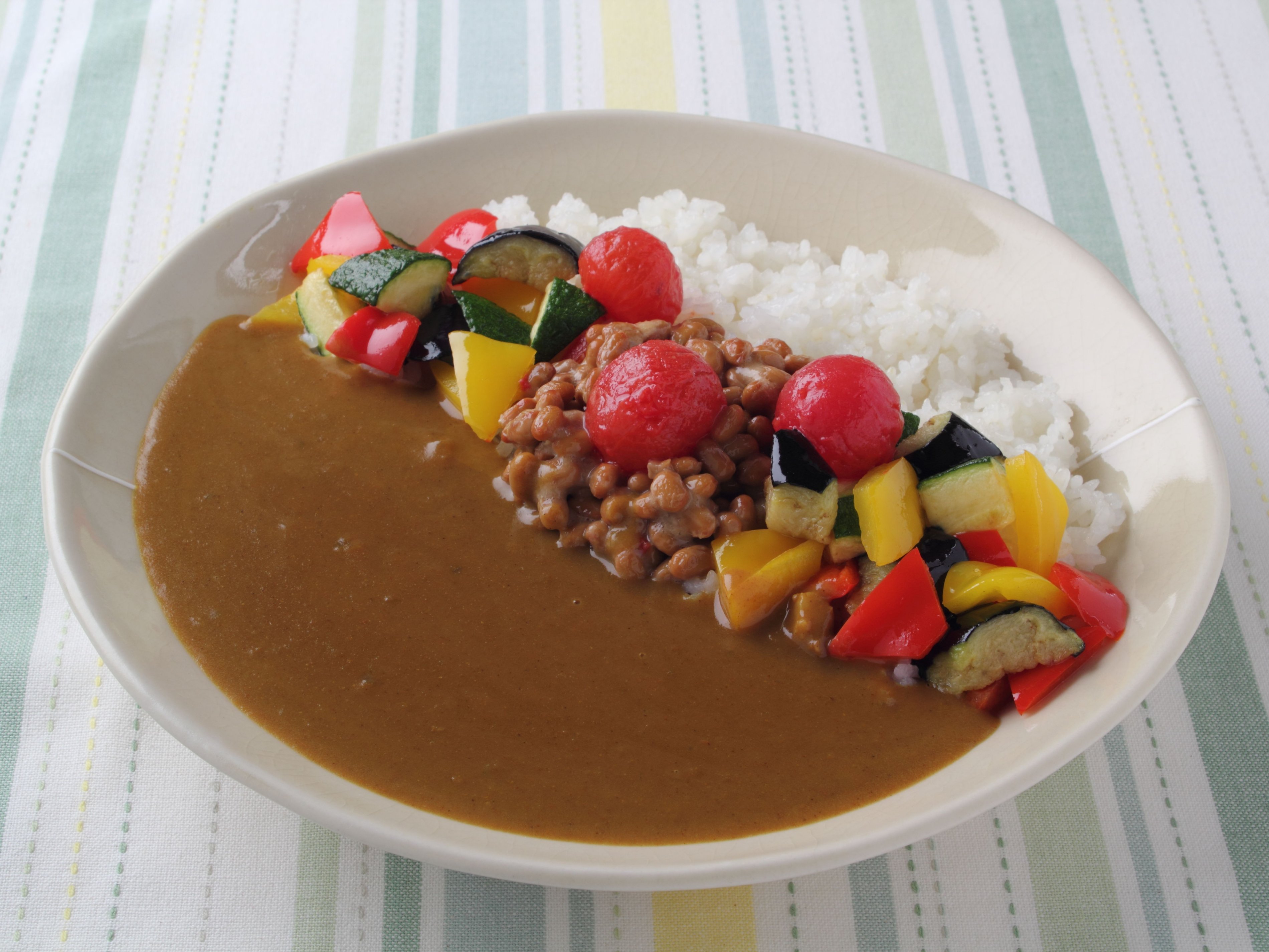 夏野菜納豆カレー