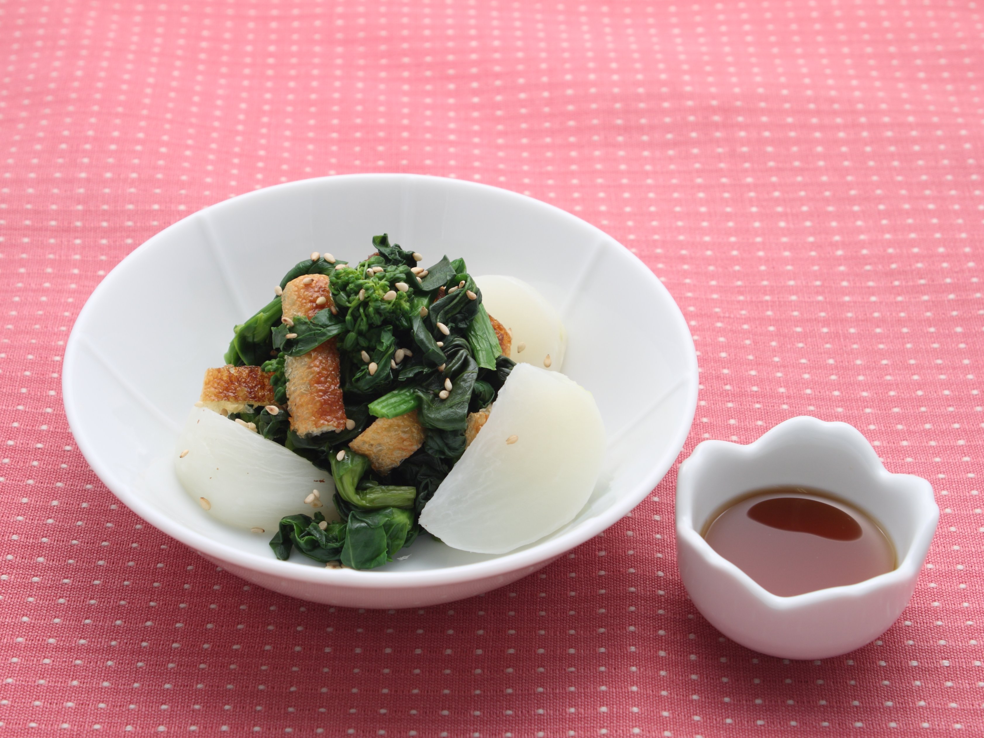 かぶとこまつなのサラダ