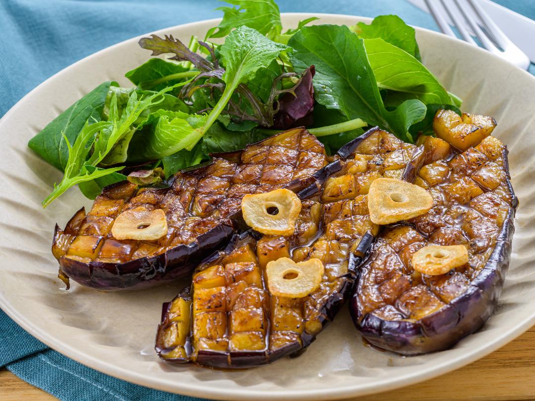 とろとろなすのにんにく焼きのレシピ・作り方