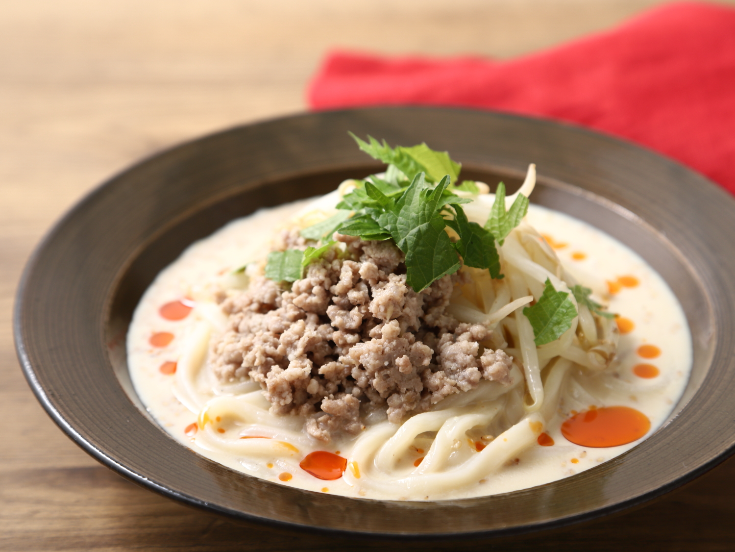 レンジのみ！豆乳冷やし担々うどん