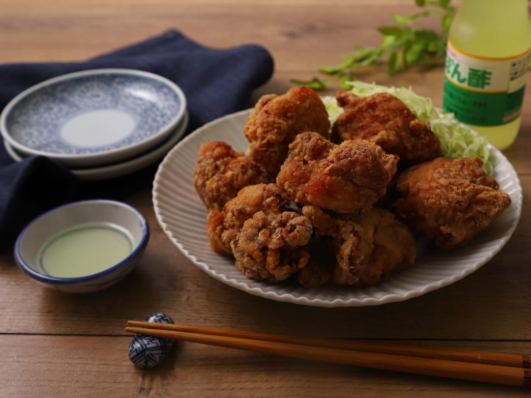 鶏の唐揚げ　「ぽん酢」添えのレシピ・作り方