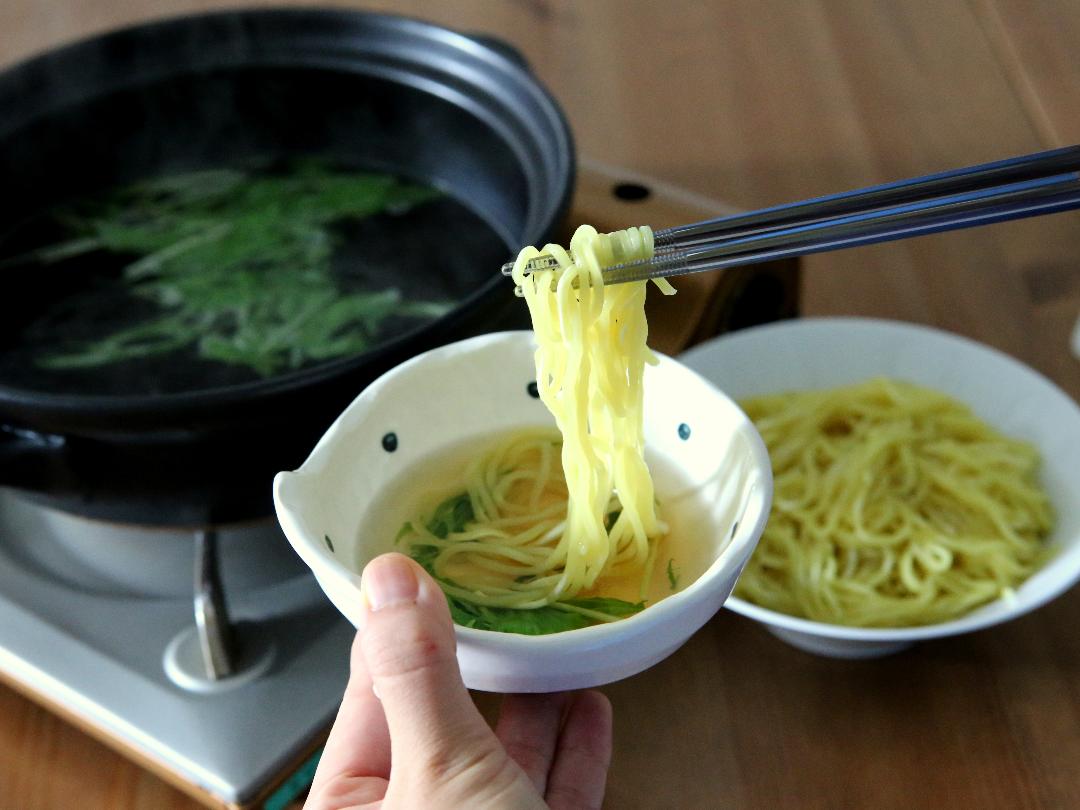 こまぜ術でつけ麺風（鍋の〆メニュー）