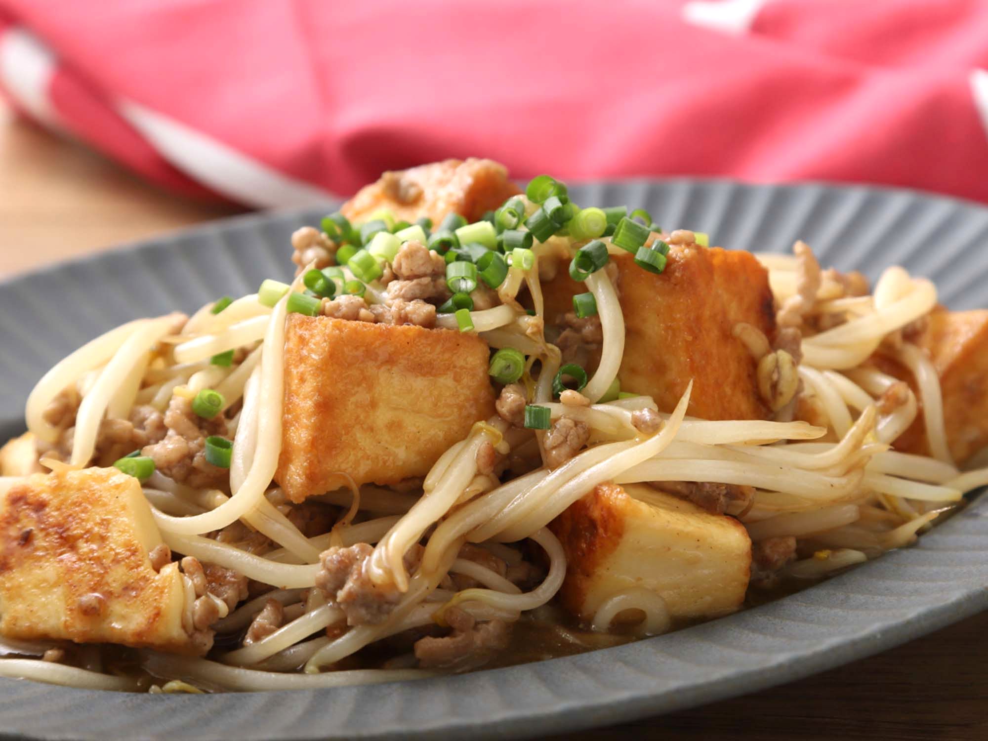 厚揚げとひき肉のとろ～りもやし炒めのレシピ・作り方