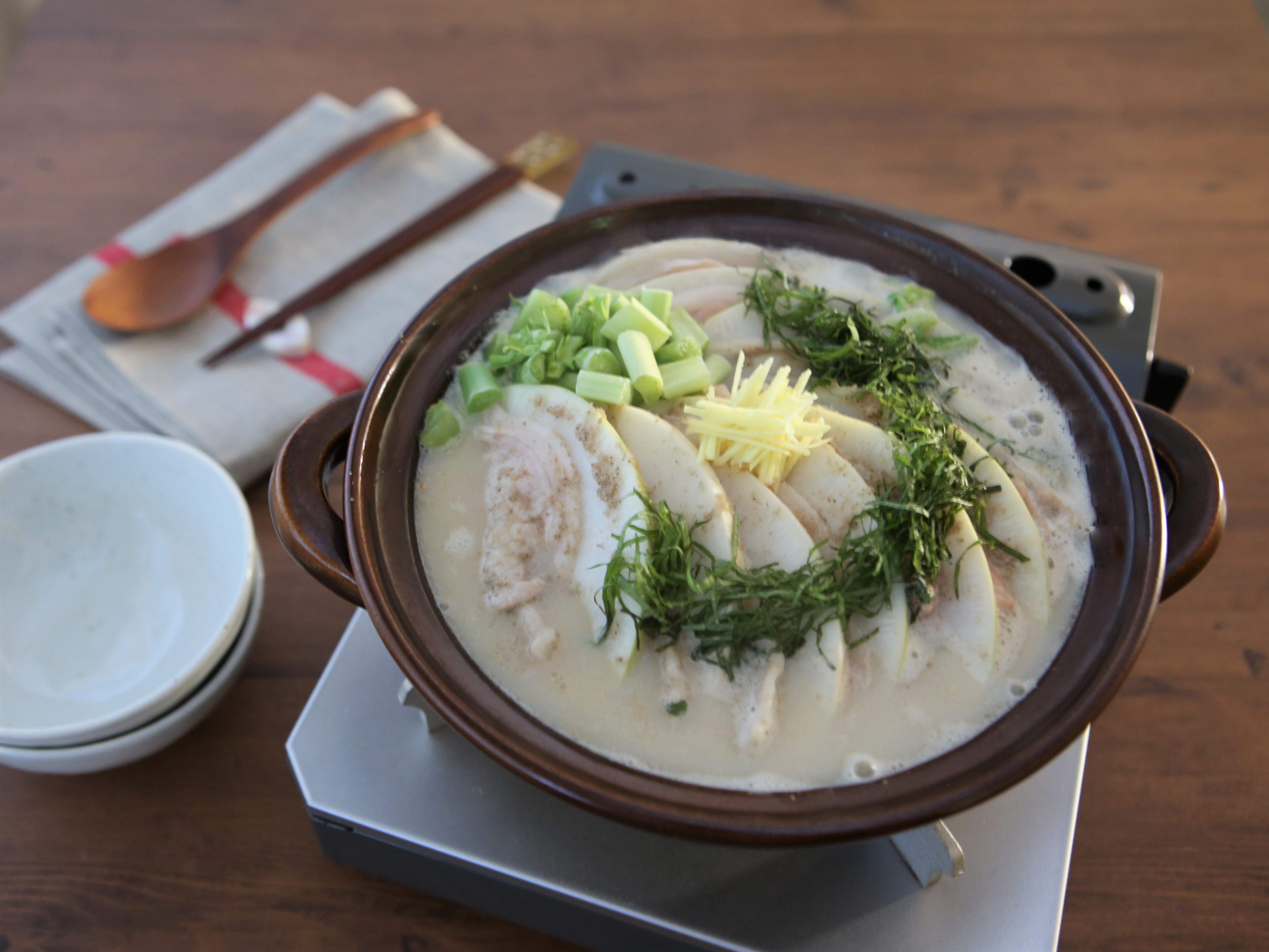 聖護院大根のまんまるごま豆乳鍋のレシピ・作り方