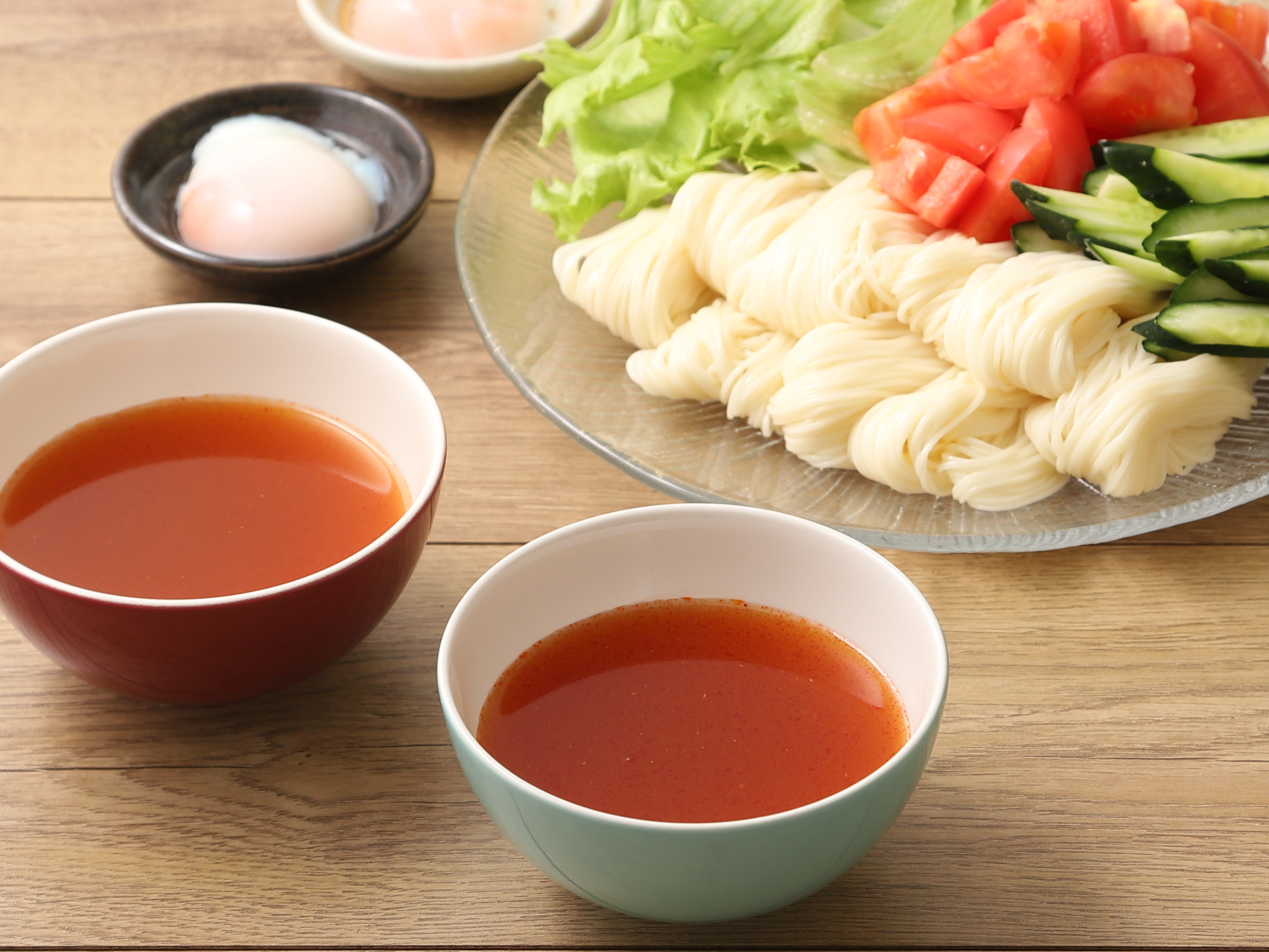 夏野菜のキムチ素麺