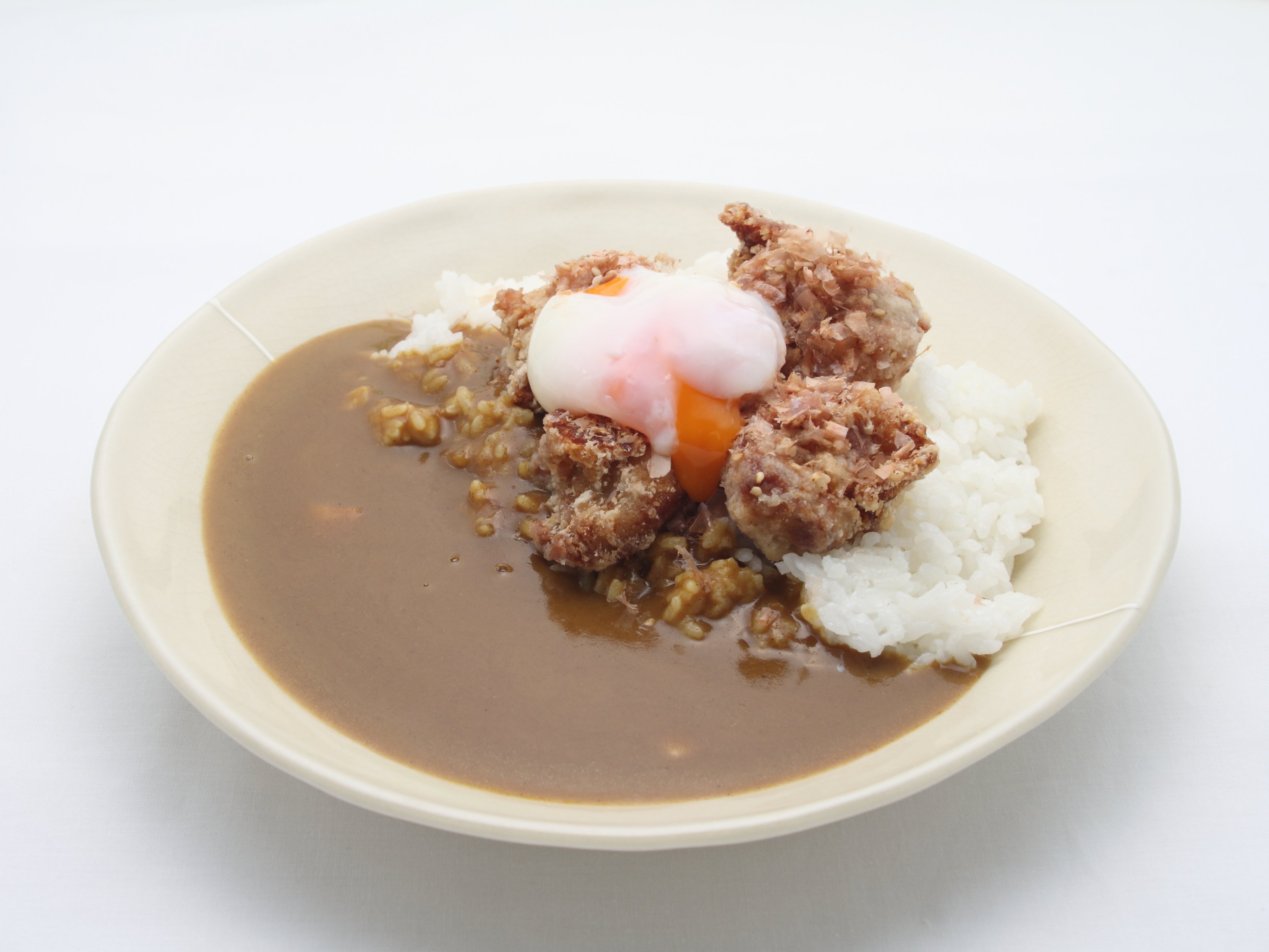 和風鶏から温玉カレー
