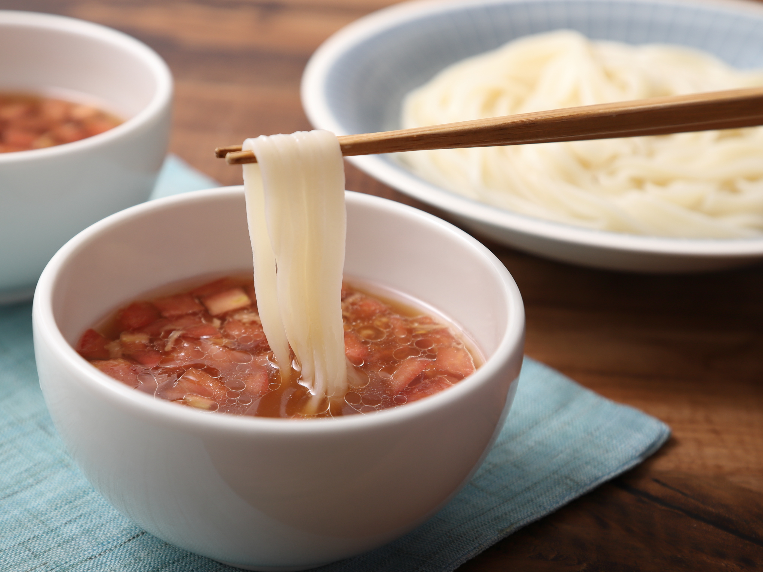 簡単！ツナとトマトのつけうどん