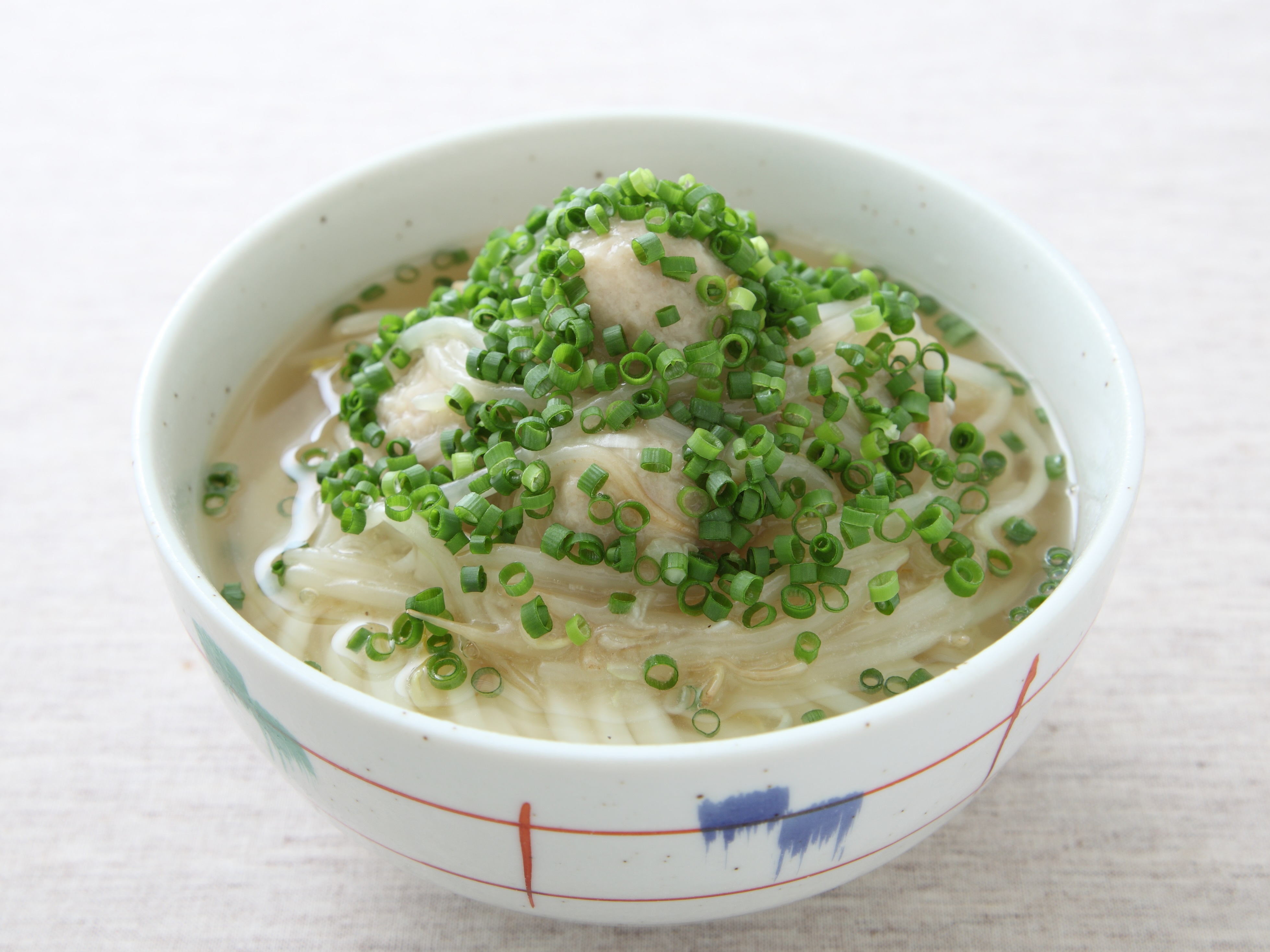 中華風ネギまぶし鶏団子うどん