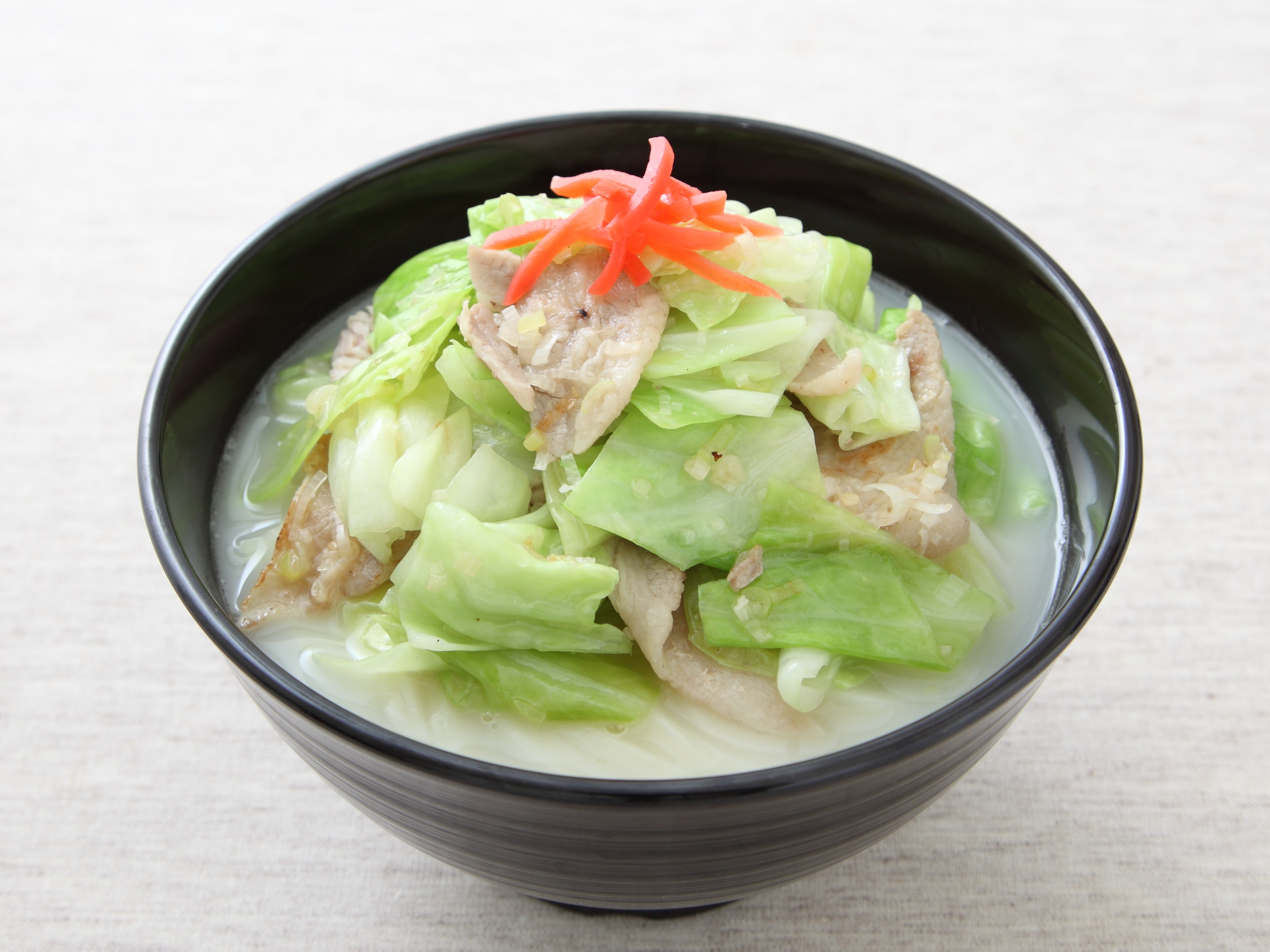 豚ねぎ塩キャベツの鶏白湯うどん