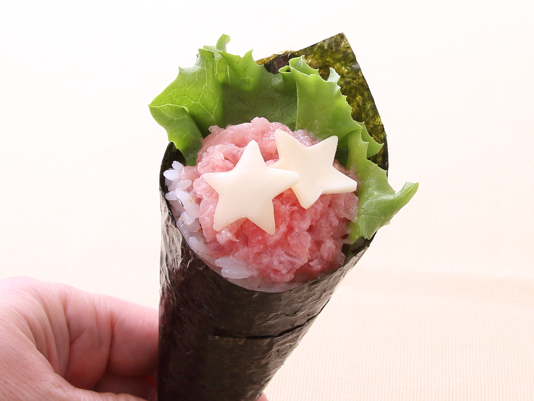 想い伝える手巻き寿司（お星さままぐろたたき）のレシピ・作り方